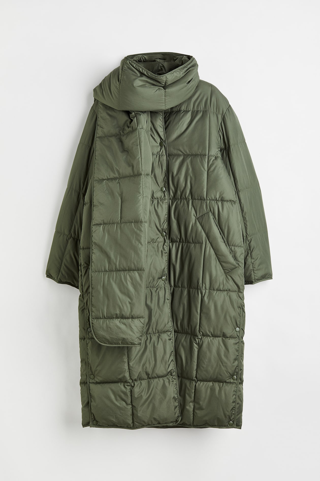 Dam Kappa Quiltad Siden Polyester med Bälte