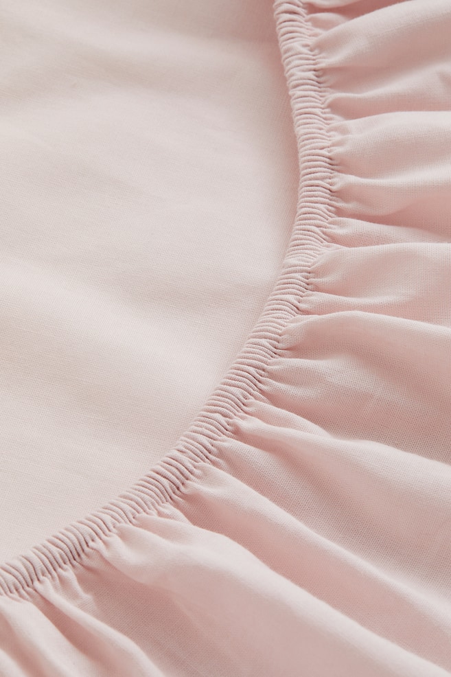 Cot fitted sheet - Light pink/Cream/Light green/Light grey - 2