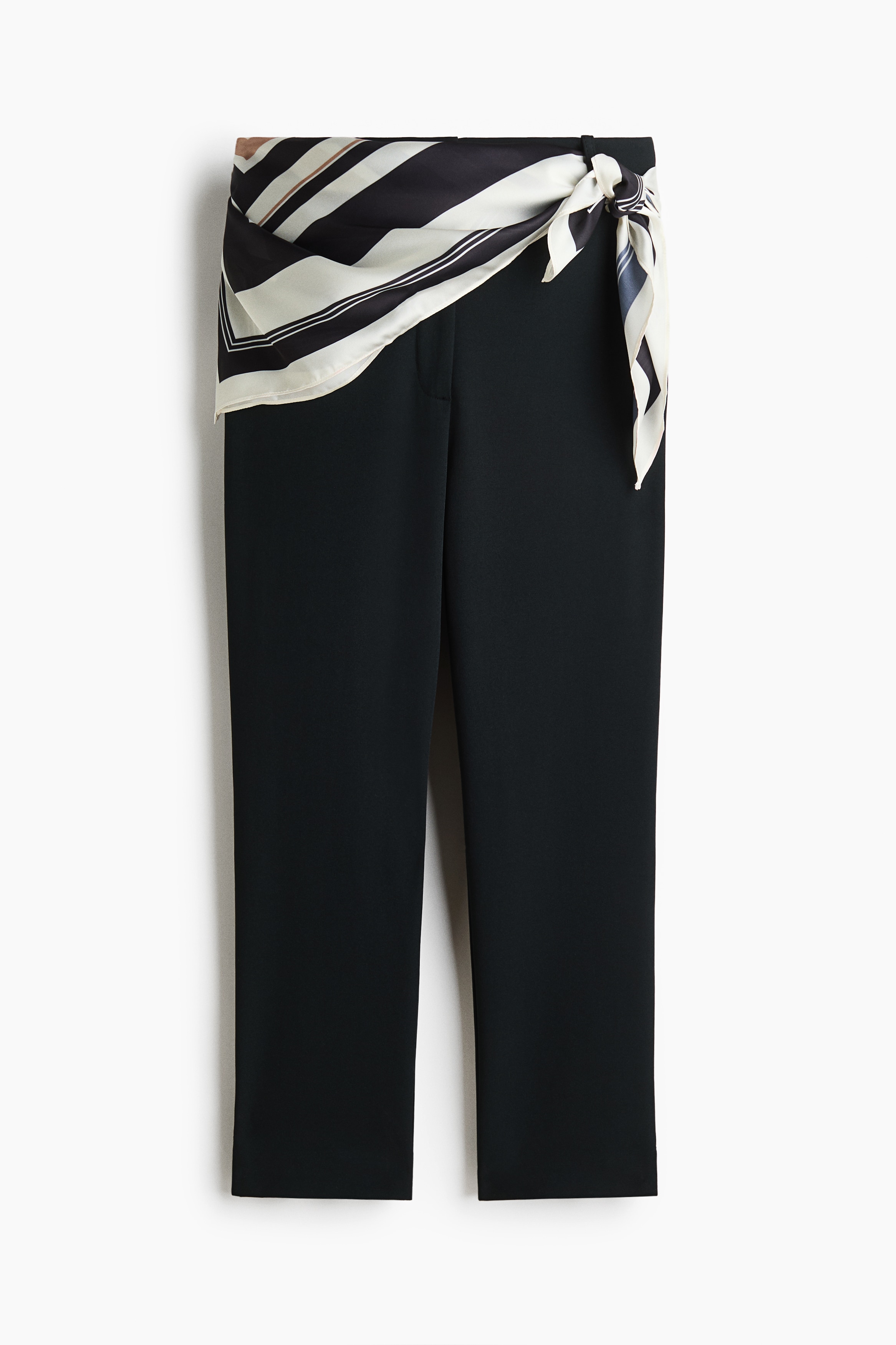 Caprihose mit Tuch - Schwarz
