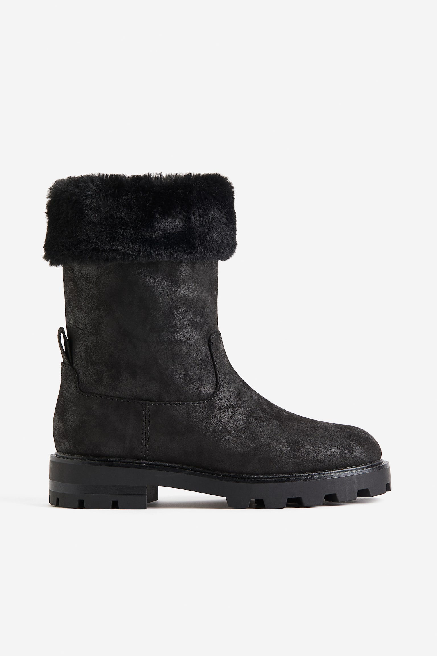 Warm Lined Boots - Black - 1