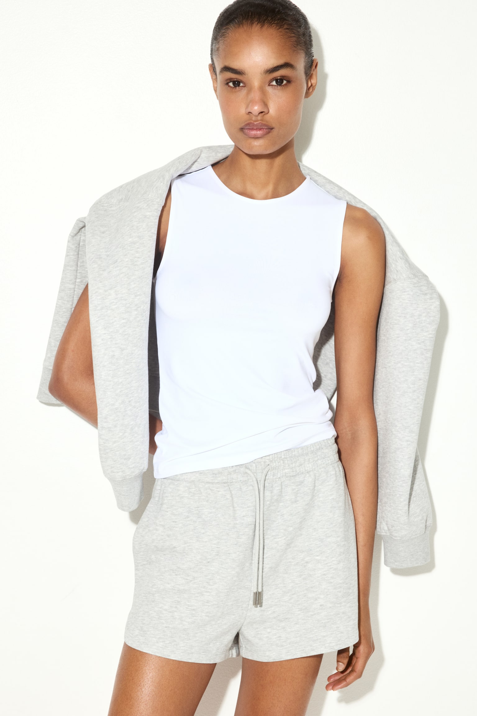 Vest top - White/Black/Navy blue/Dusty purple - 1