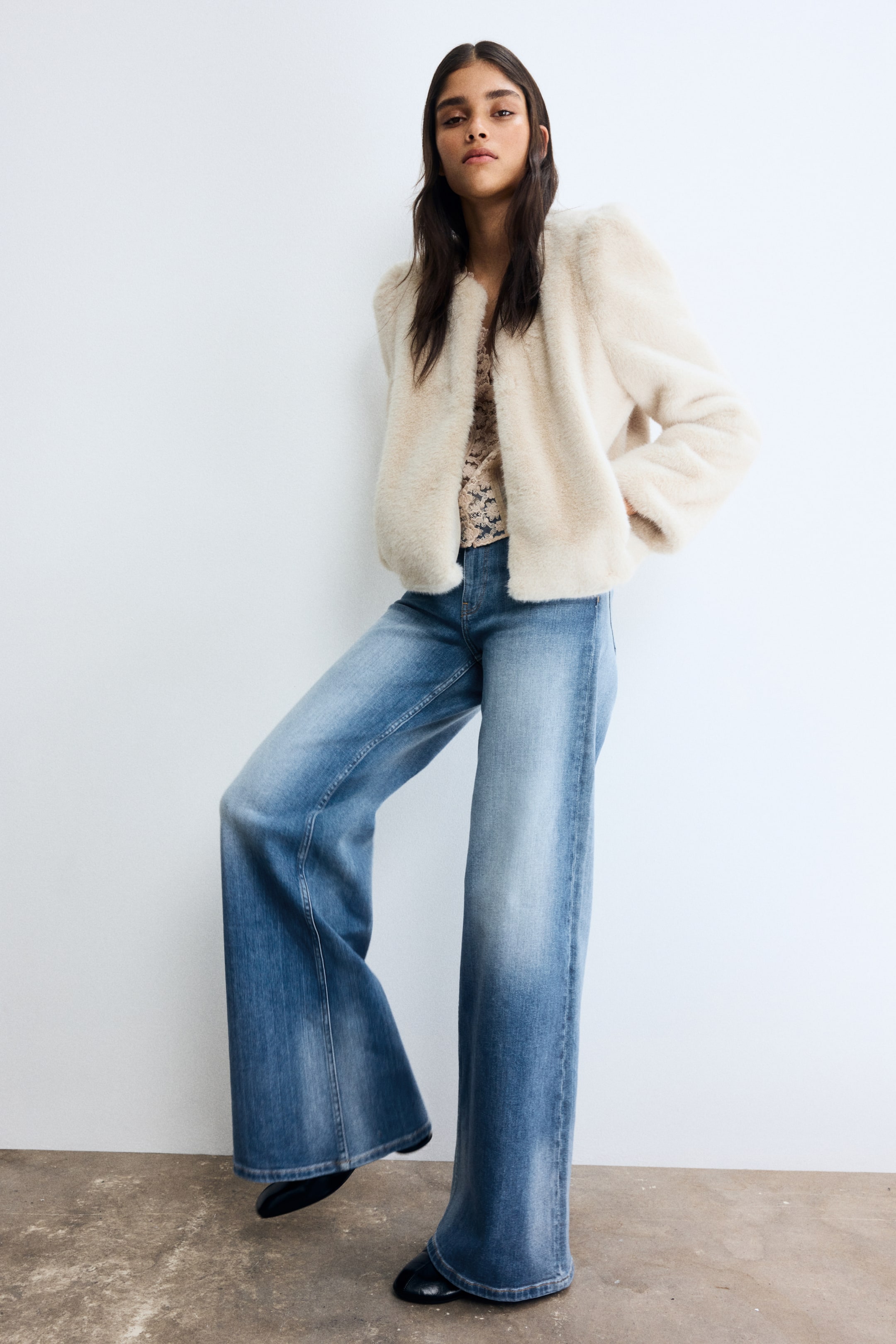 Prikaži veću sliku: Wide High Jeans - Isprana teksas plava - Ladies | H&M RS 3