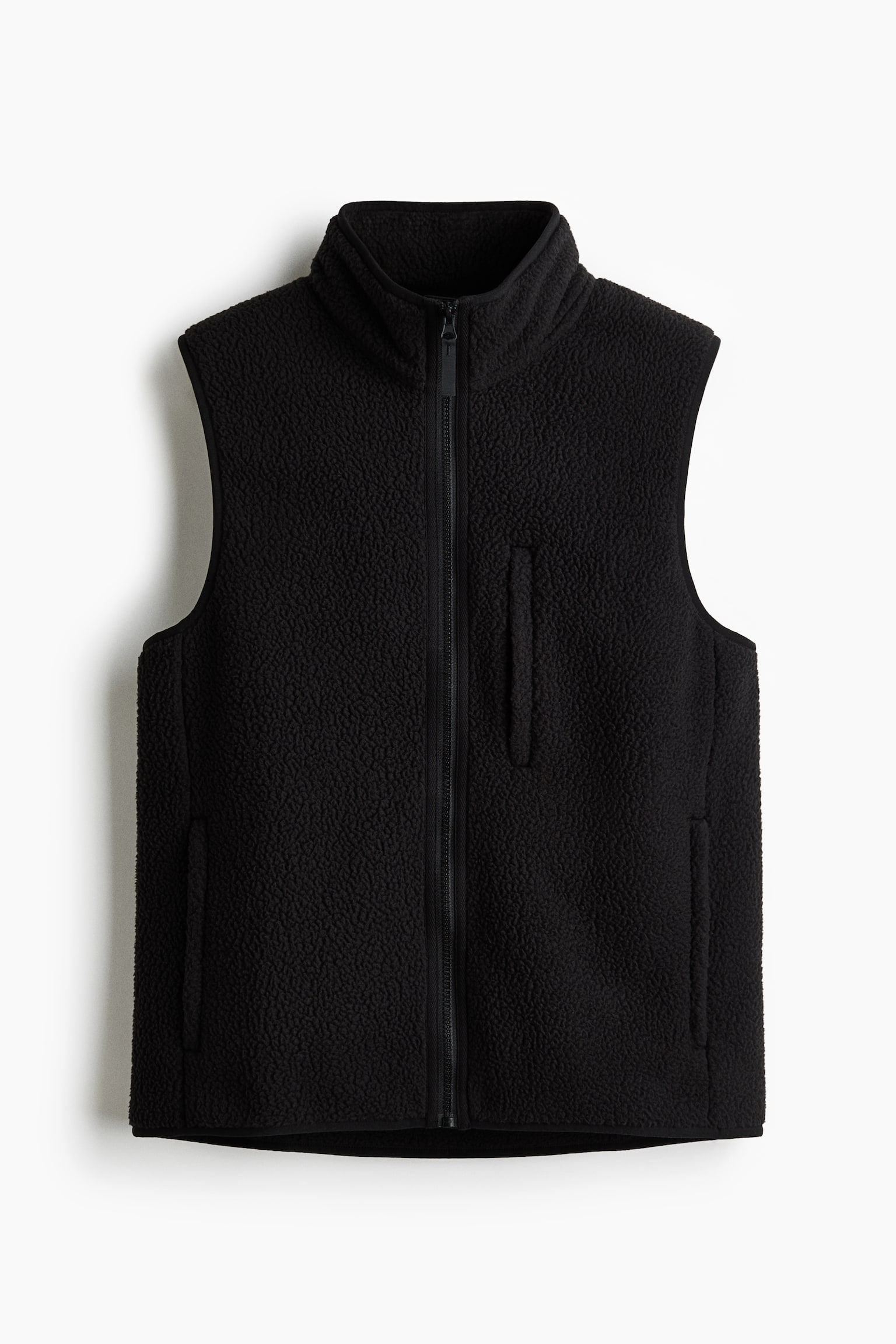 Regular Fit Teddy Sports gilet - Black - 2