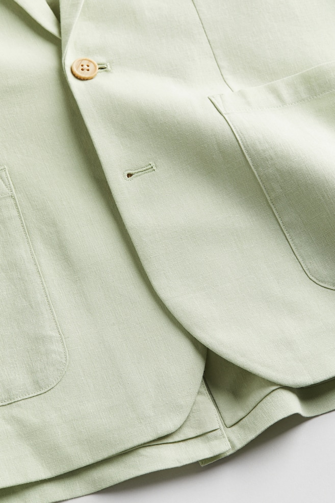 Linen-blend suit - Light green - 5