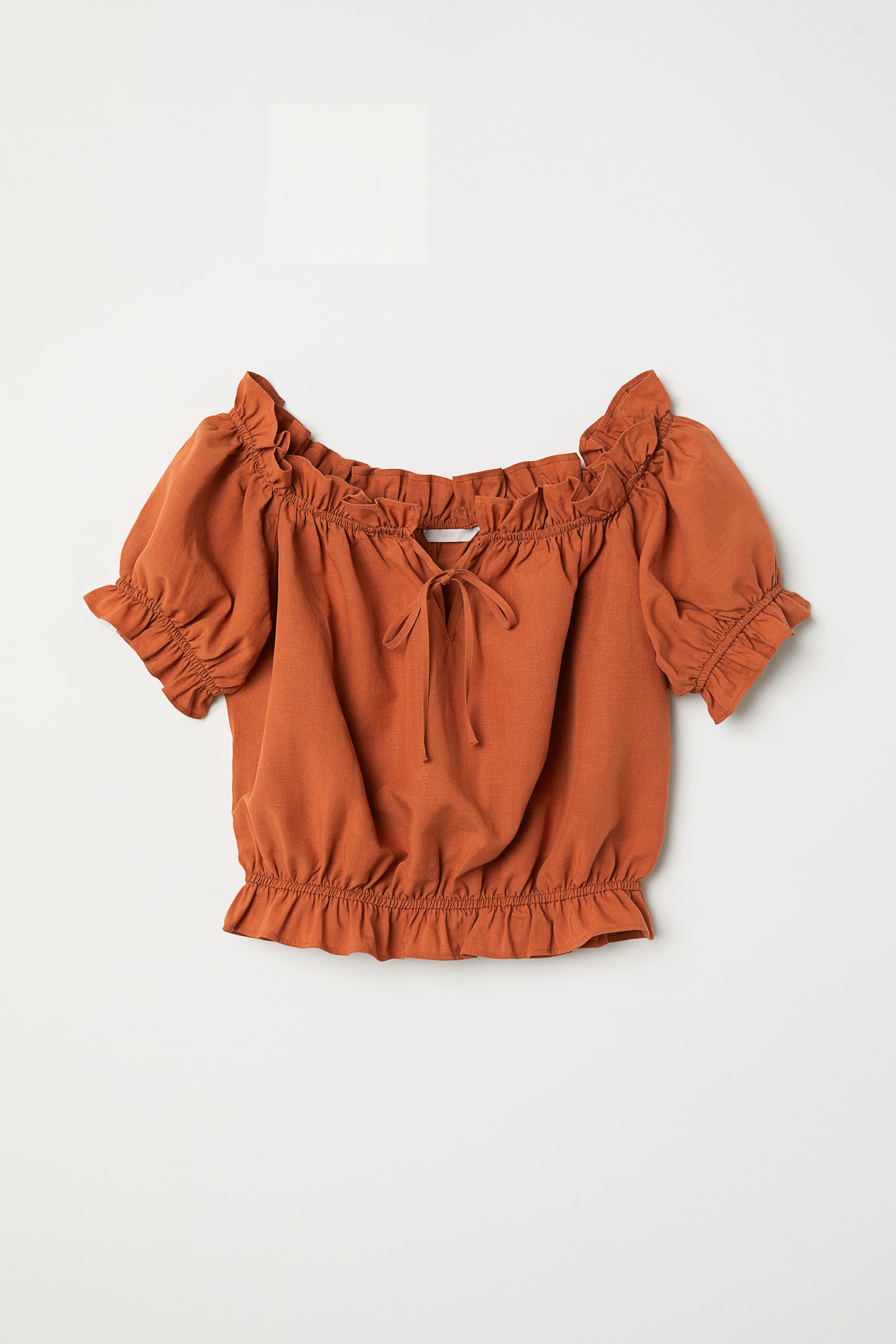 Grotere afbeelding bekijken: Off-the-shoulderblouse - Roest - DAMES | H&M NL 1