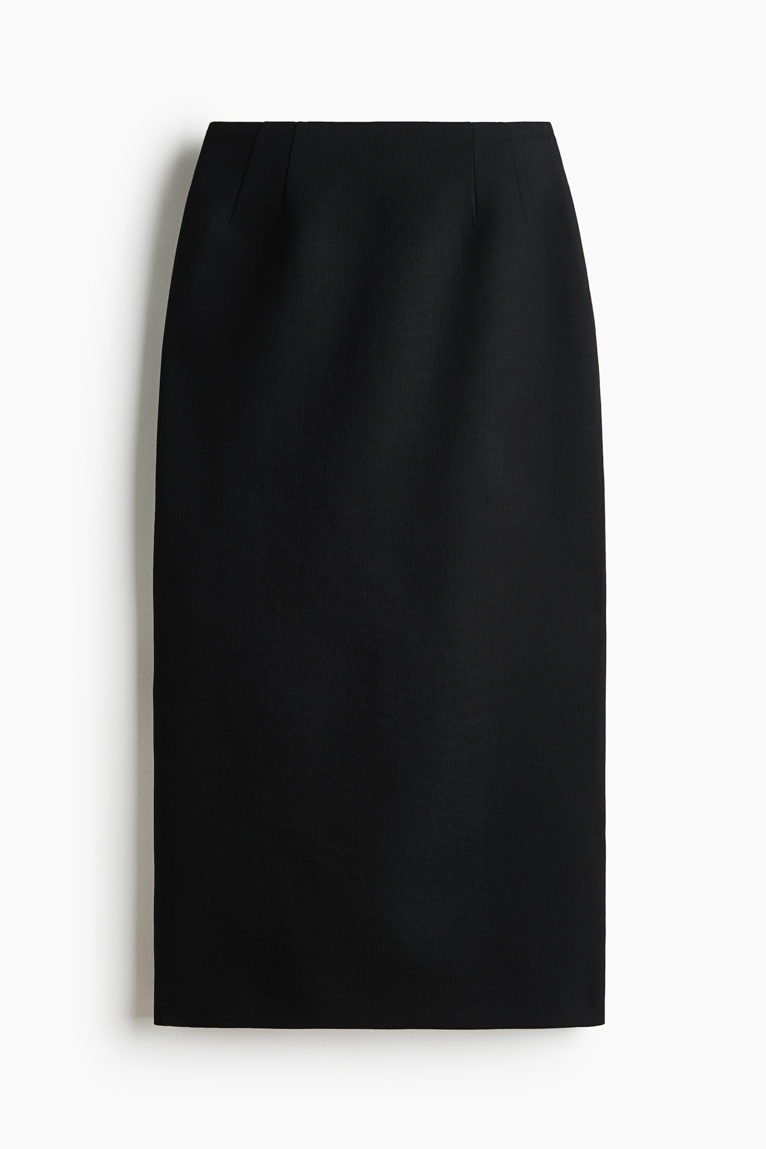Wool midi skirt - Black - 1