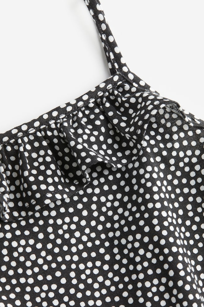 Frill-trimmed patterned jumpsuit - Black/Spotted/Light pink/Seashells/Blue/Butterflies - 3