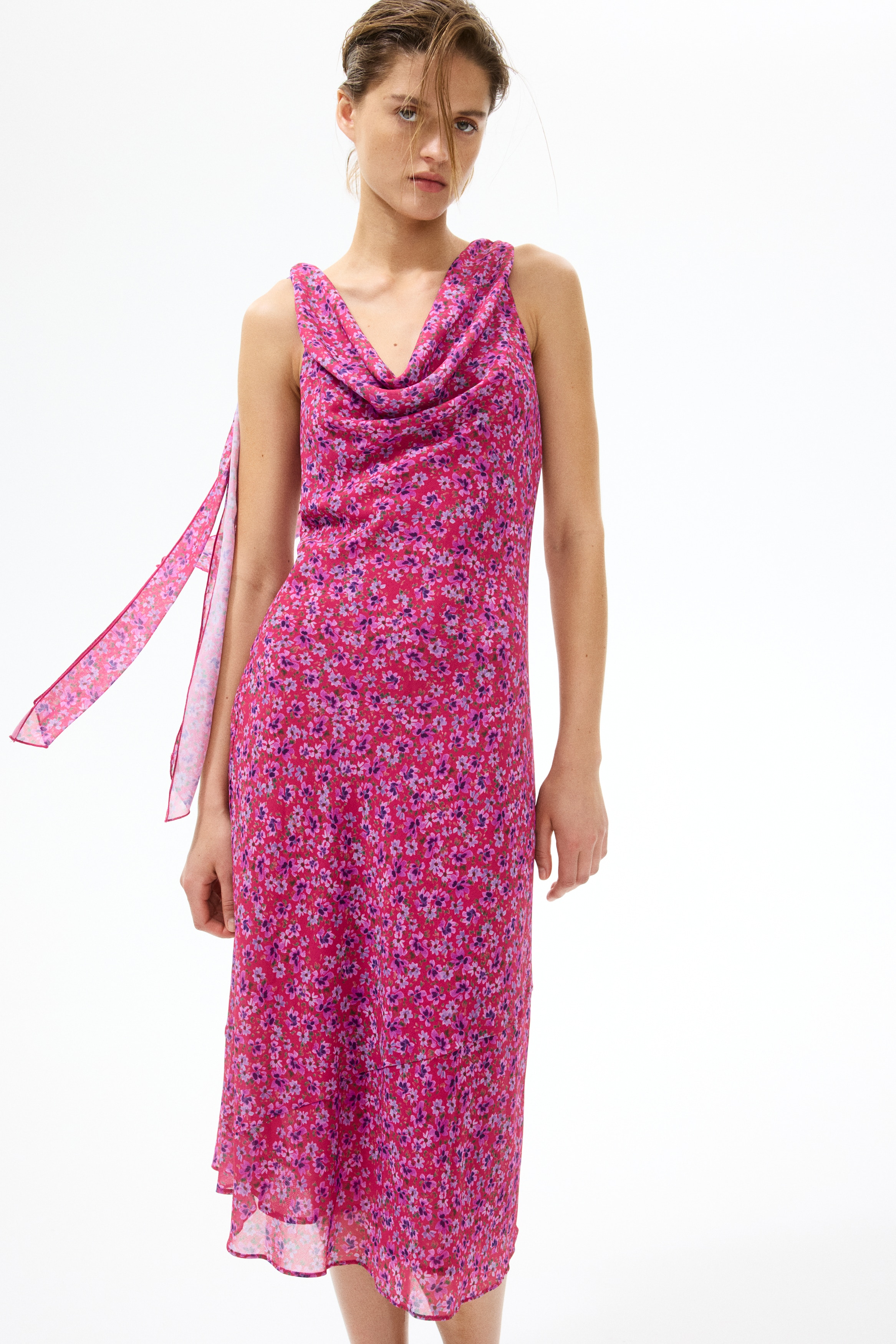 Cowl-Neck Dress with Tie Shoulder Straps from H&M - $49.99