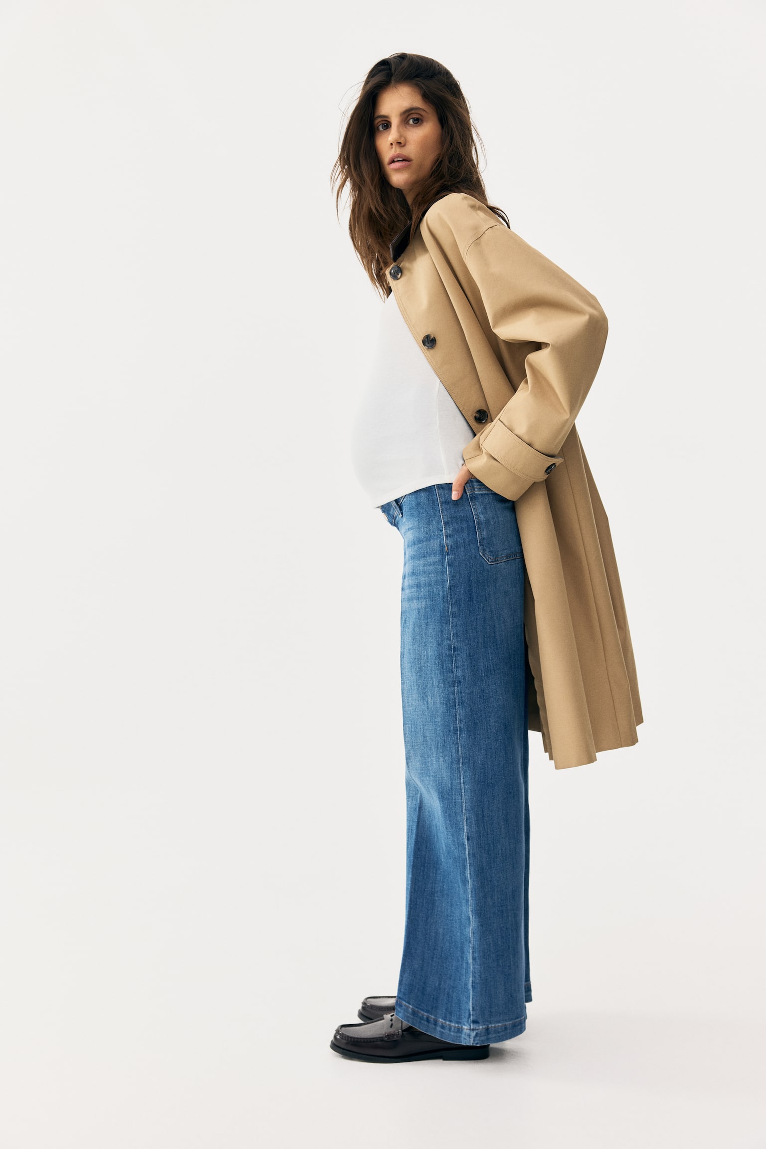 MAMA Wide Leg Jeans - כחול ג'ינס/כחול ג'ינס כהה - 1