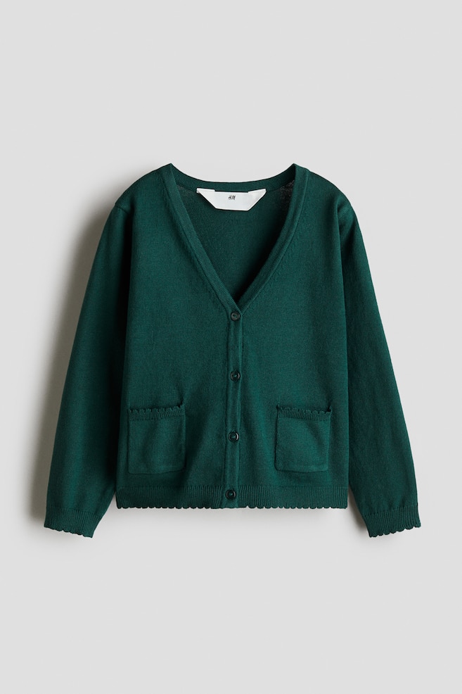 Cotton Cardigan - Dark green/Dark blue/Dark gray melange/Dark green/Dark gray - 1
