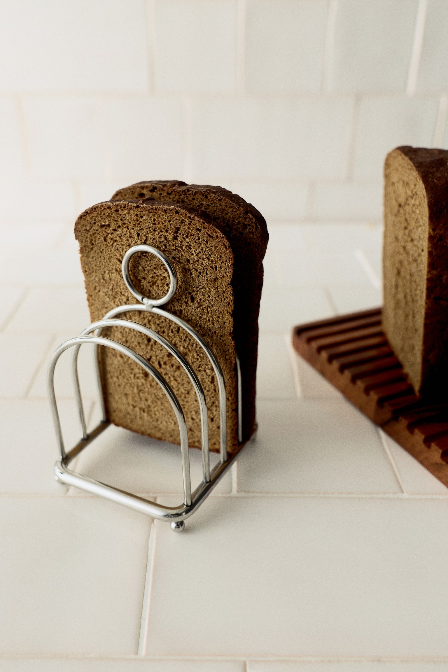 Porte-toasts en inox - Argenté - 1