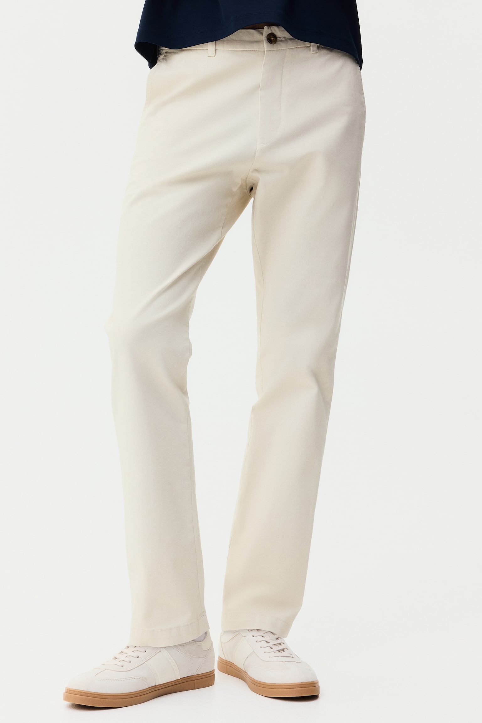 Slim Fit Cotton chinos - Light beige - 3