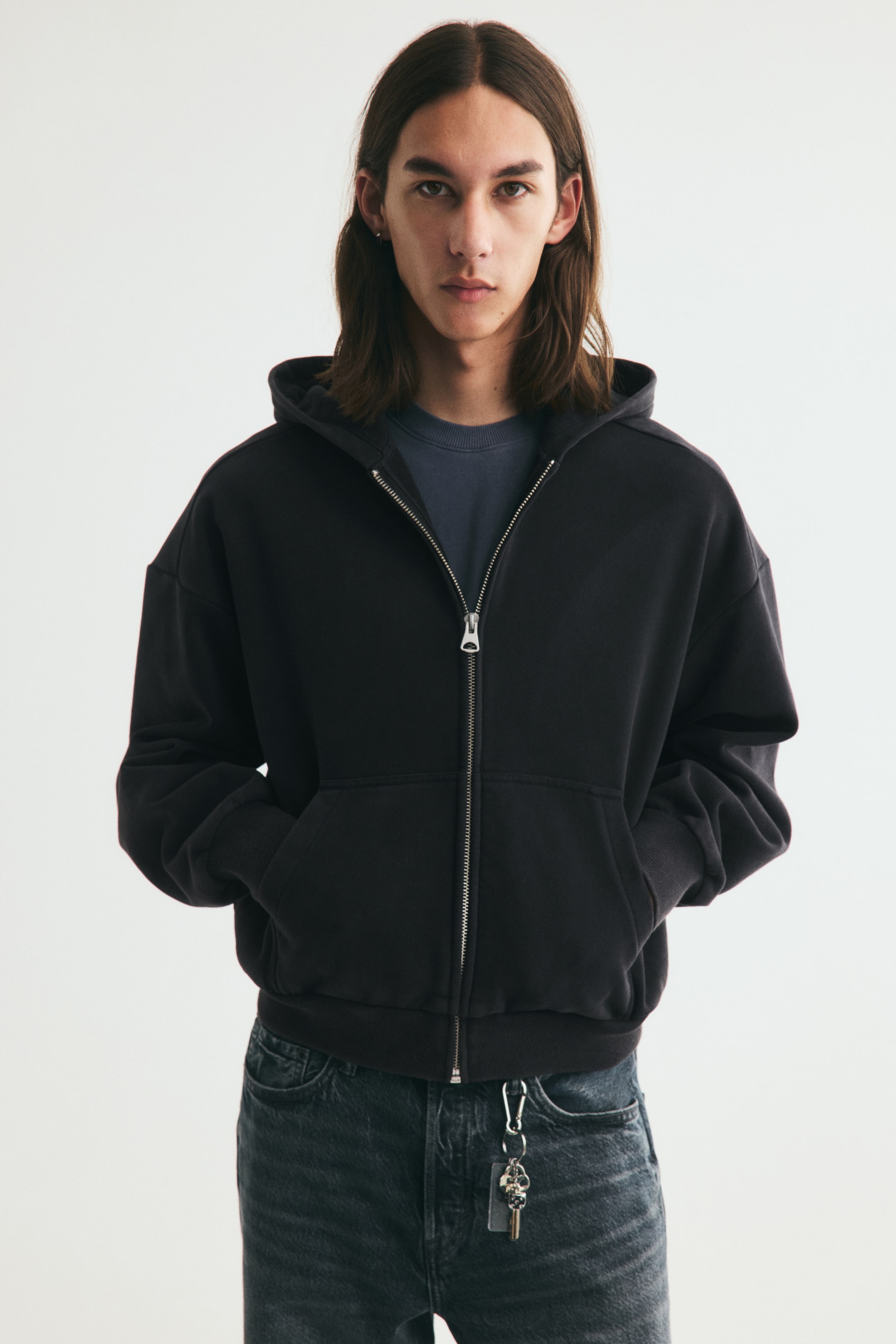 View larger image: Oversized Hooded Jacket - Black - Men | H&M CA 1