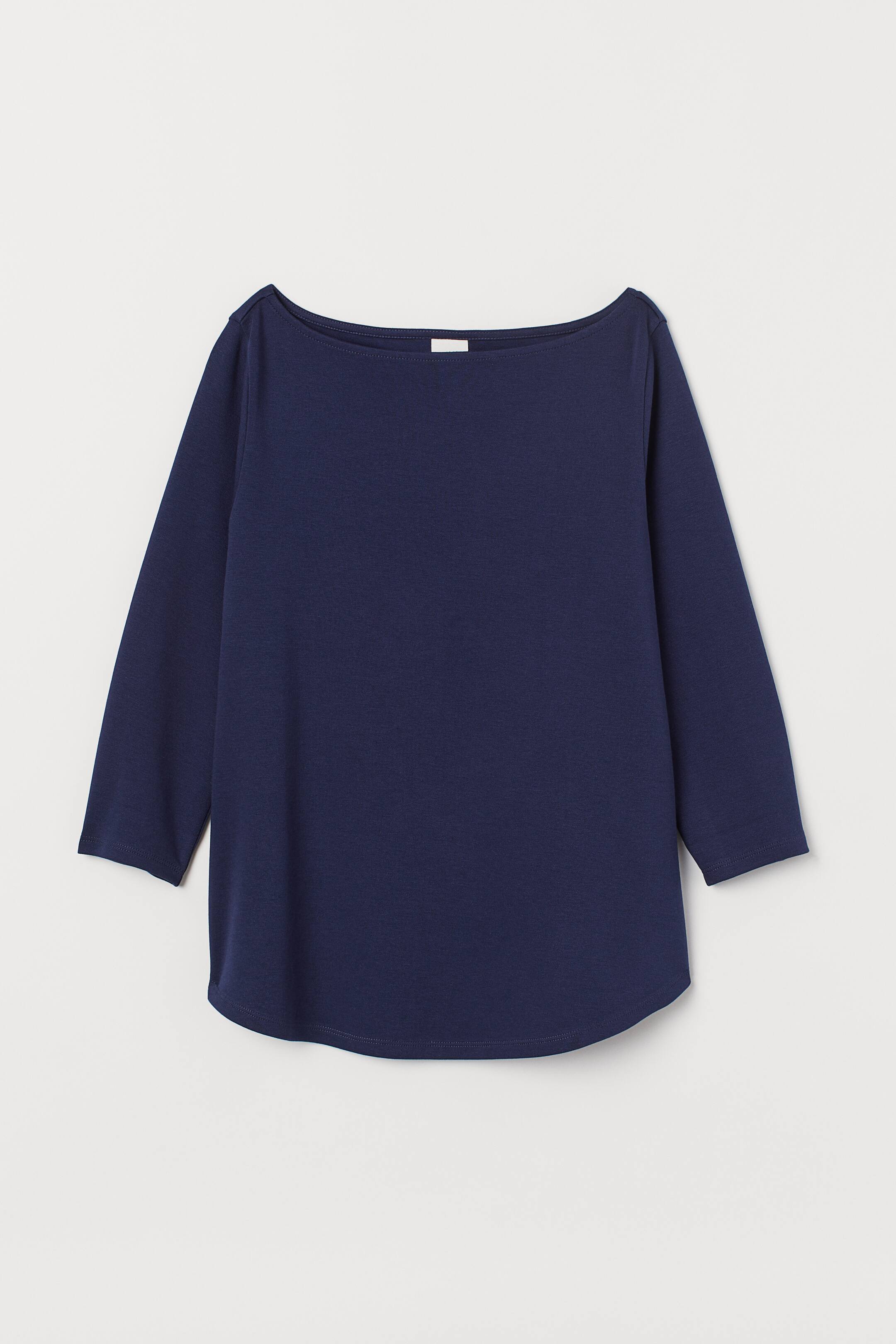 Shirt mit U-Boot-Ausschnitt - U-Boot-Ausschnitt - 3/4-Arm  