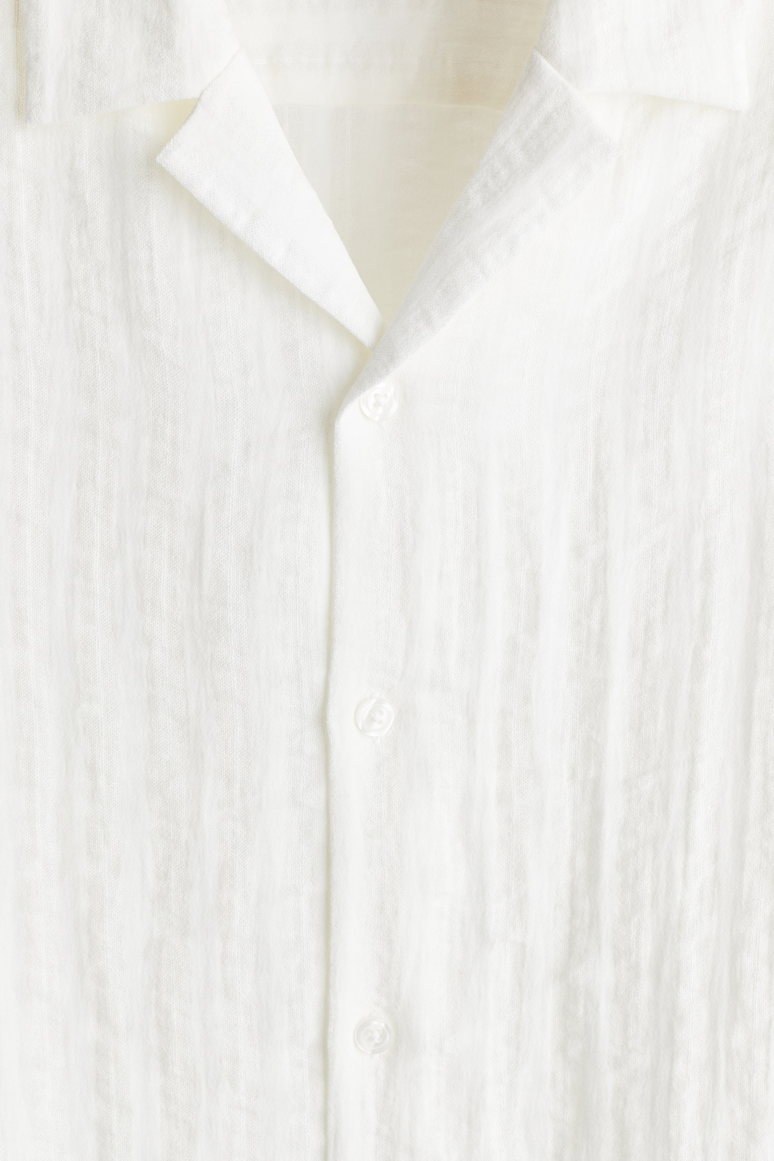 Regular Fit Jacquard-weave resort shirt - Cream/Black