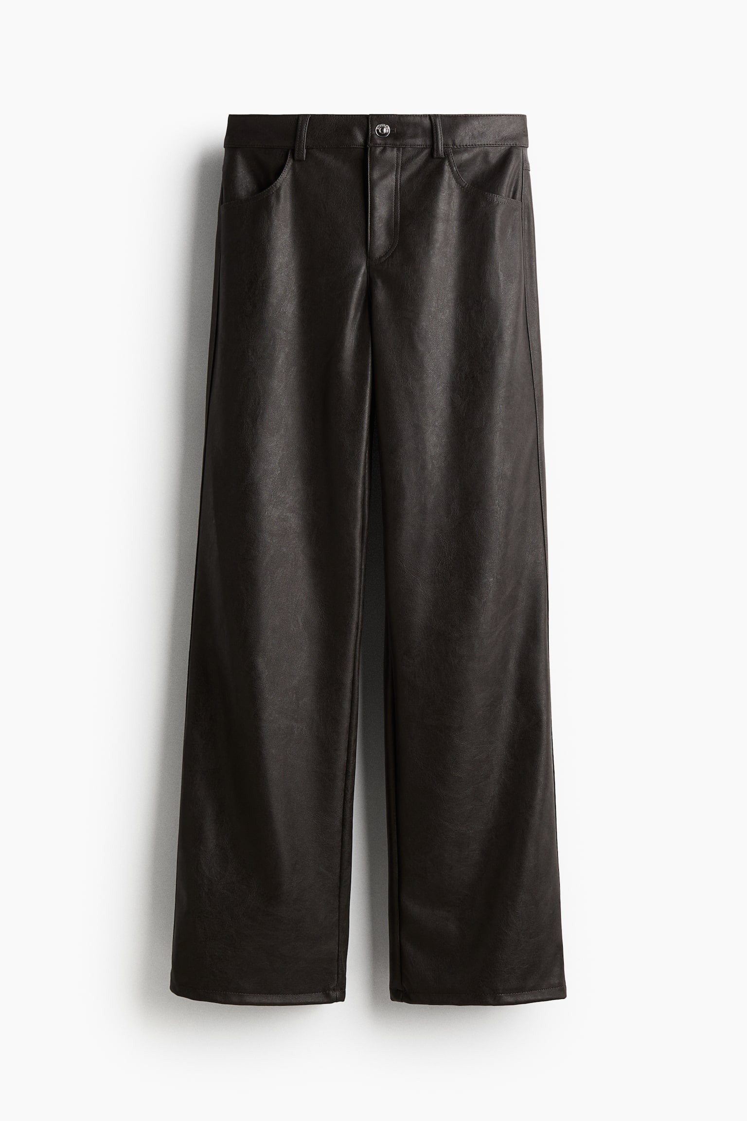 Straight coated trousers - Dark grey/Black/Black/Crocodile-patterned - 2