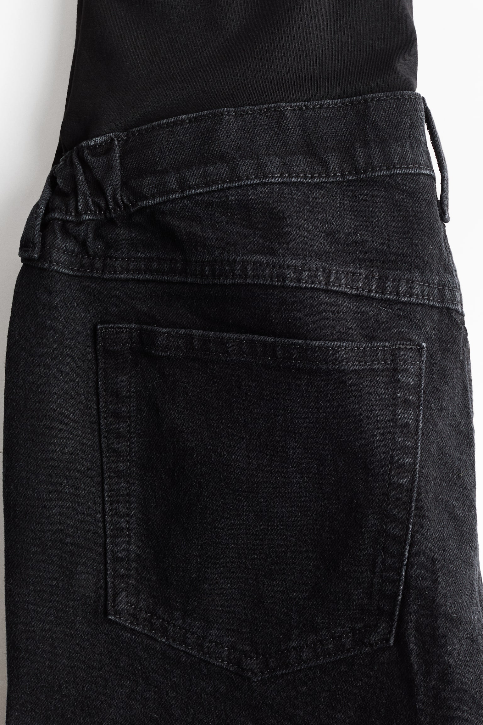 MAMA Straight Ankle Jeans - Черен/Син деним - 2