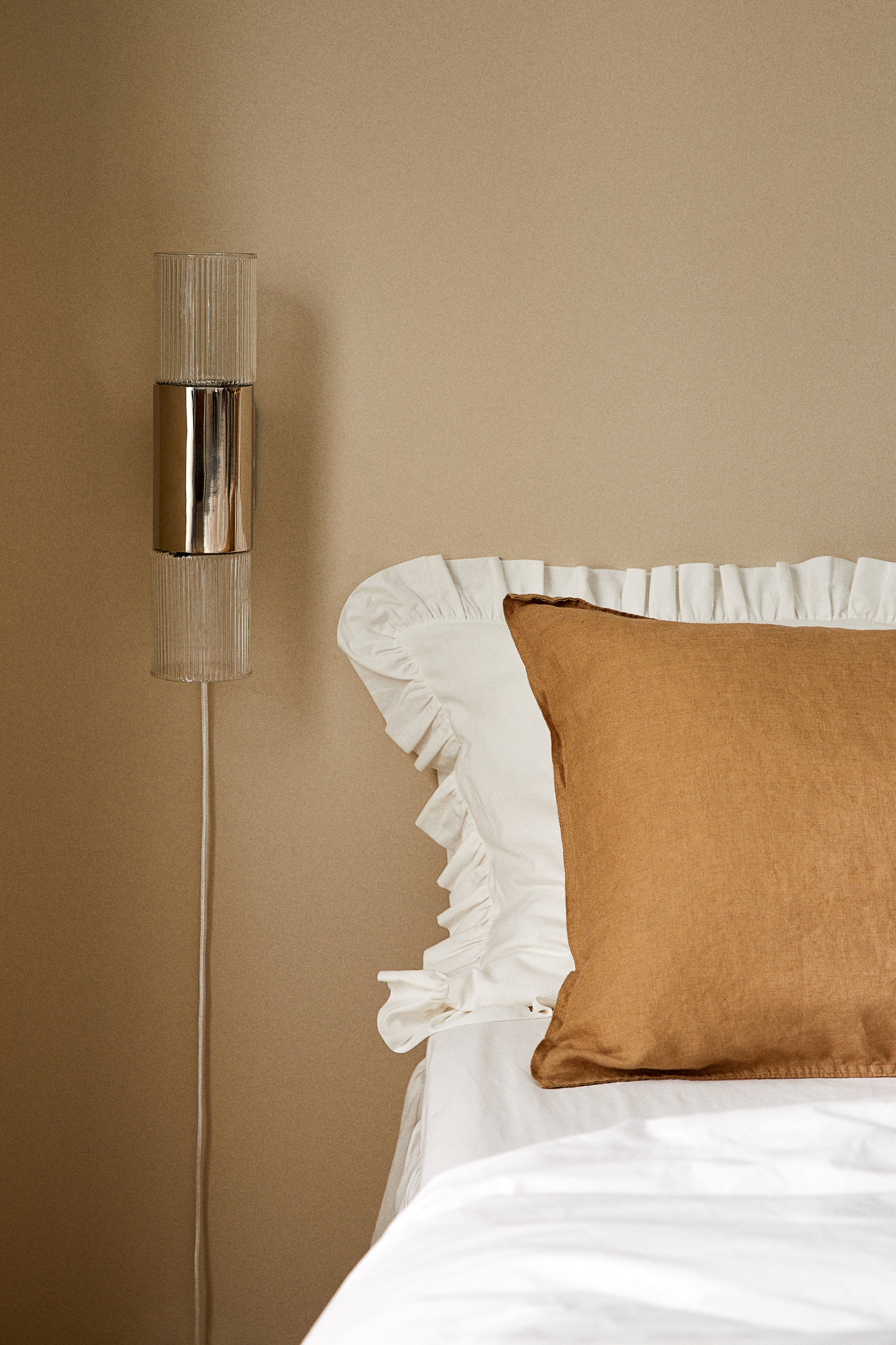 Лампа за стена от стъкло - Сребрист/Прозрачен/Месинг