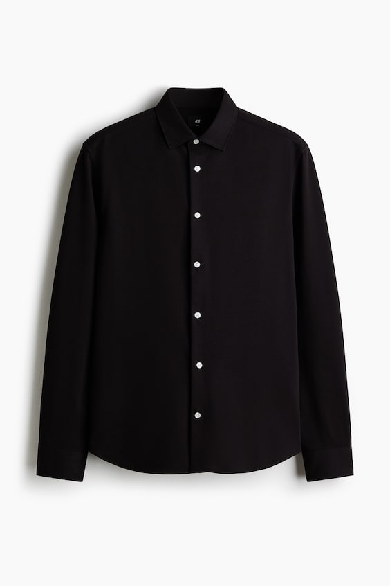 Мужские рубашки H&M Four-Way Stretch Slim-Fit Shirt