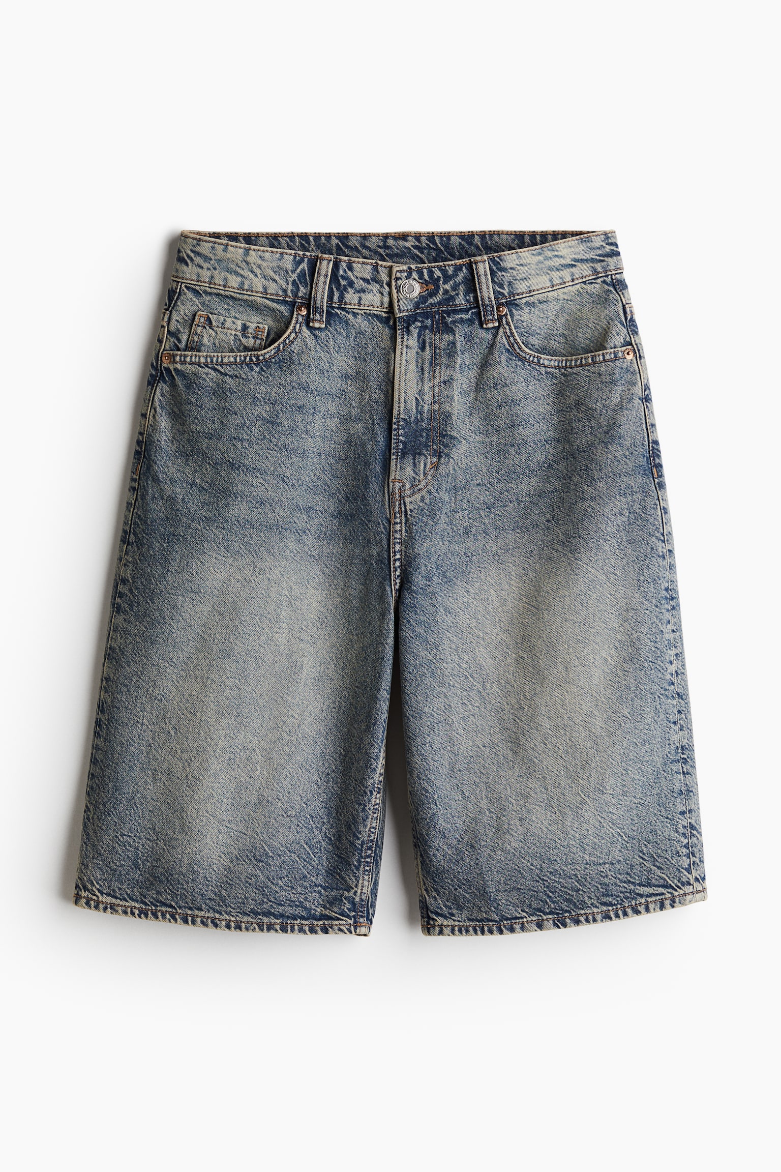 Bermuda Baggy High Denim Shorts - Light denim blue/Dark denim blue/Beige/White/Light denim blue/Black - 2