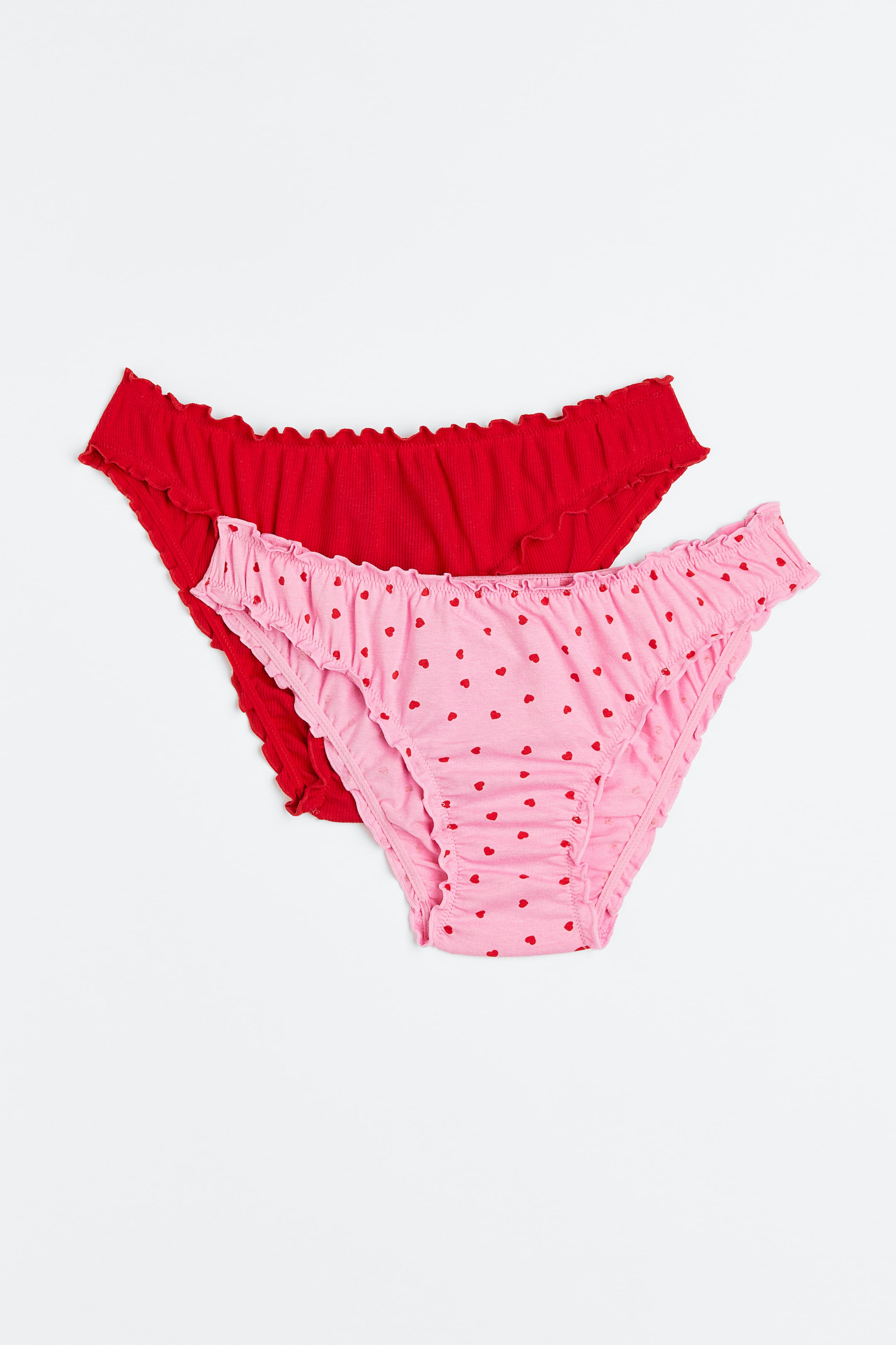 查看大圖: 2件入平紋內褲 - 淺粉紅色/愛心 - Ladies | H&M 1