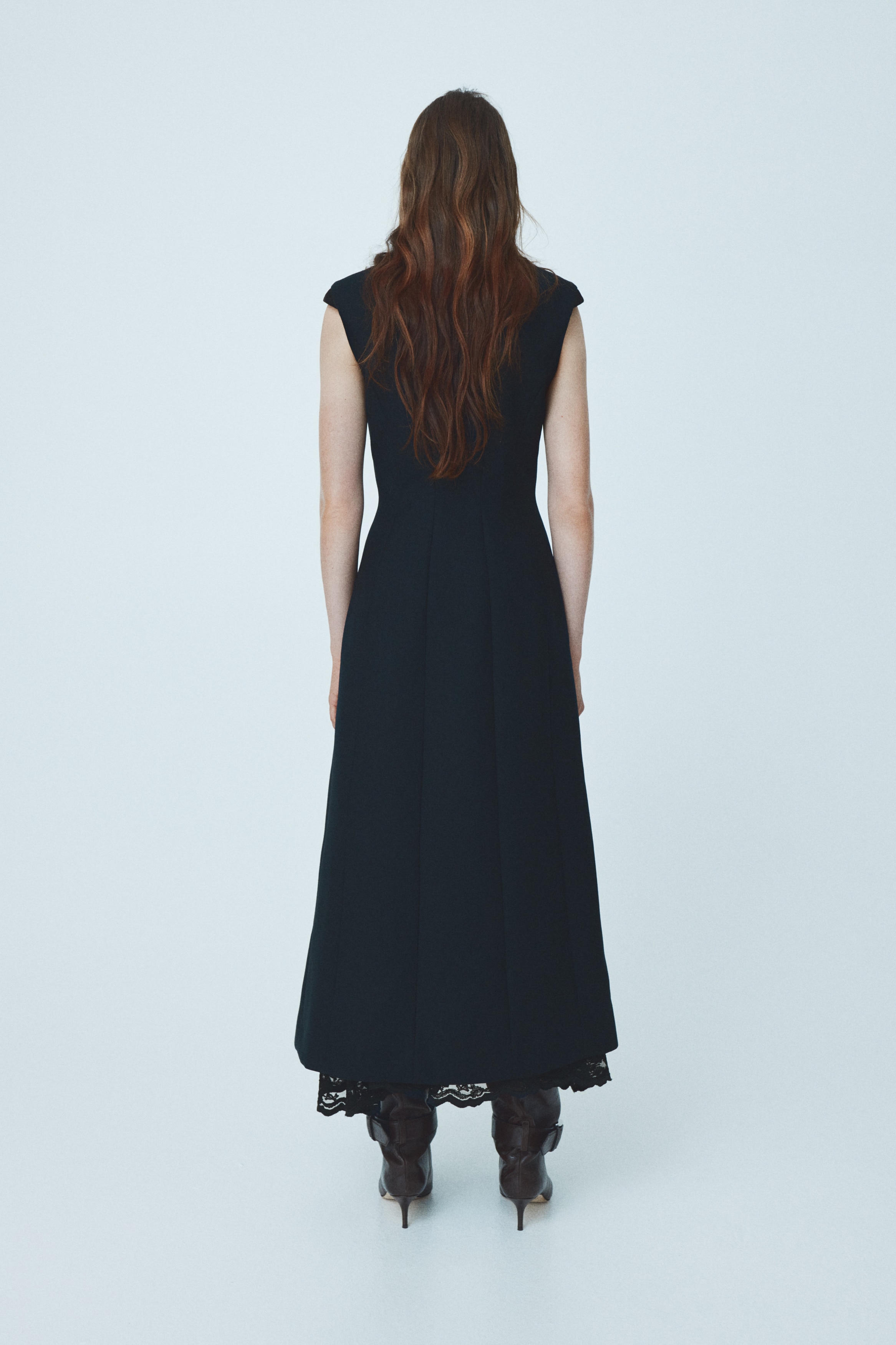 Wool-blend blazer dress