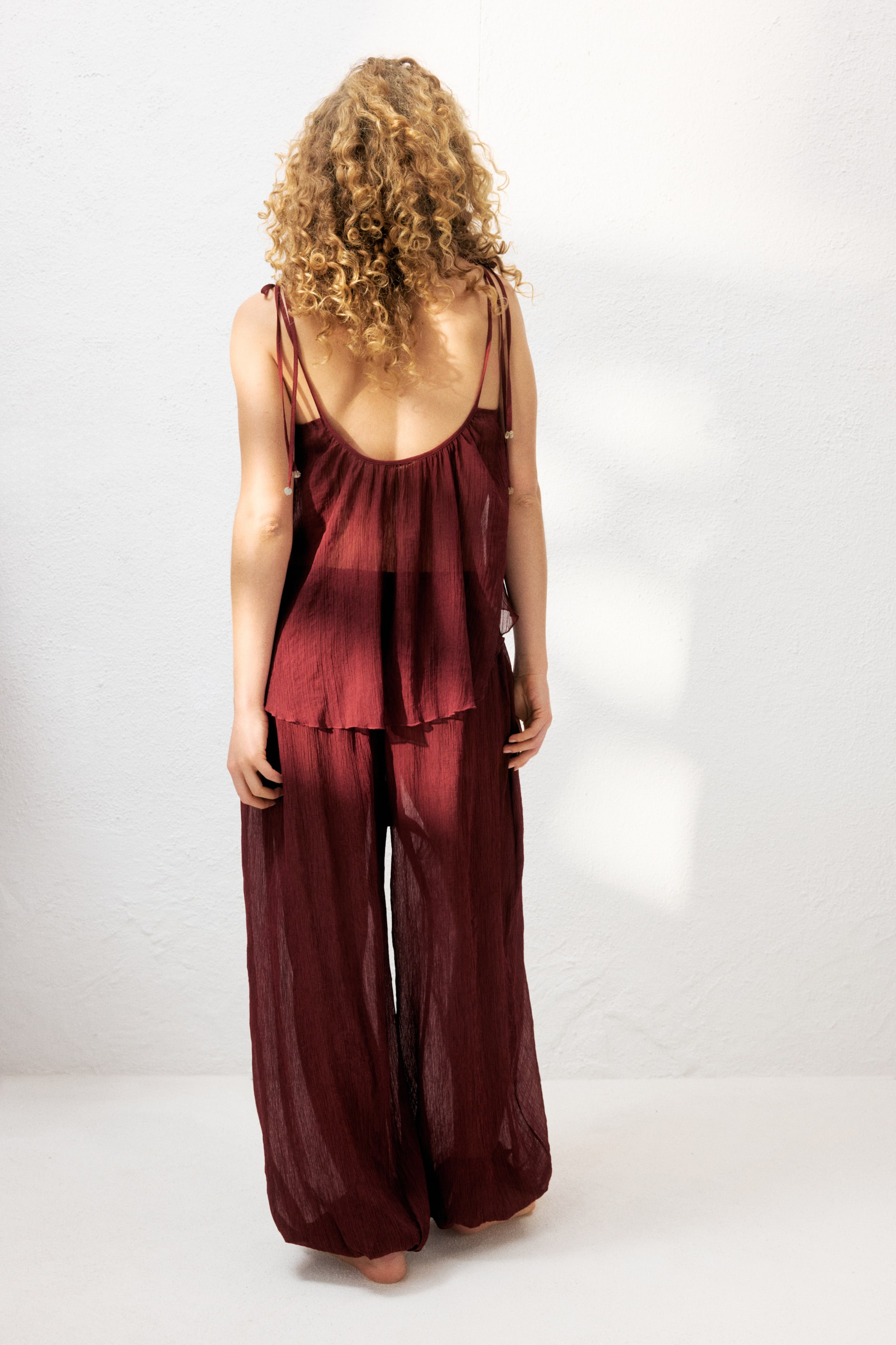 Crinkled Balloon Beach Pants
