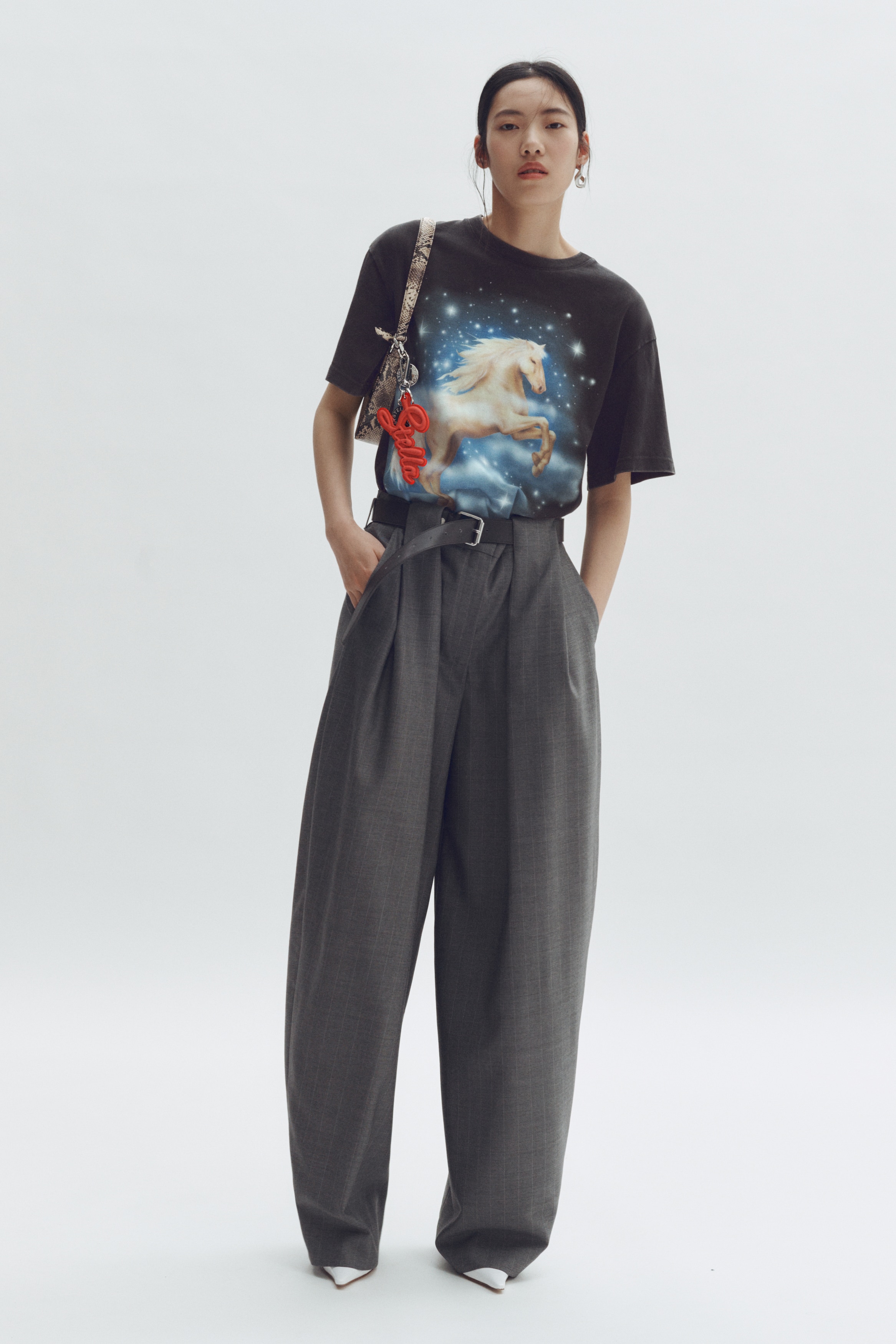 オーバーサイズ プリントTシャツ - ホワイト - レディース | H&M JP