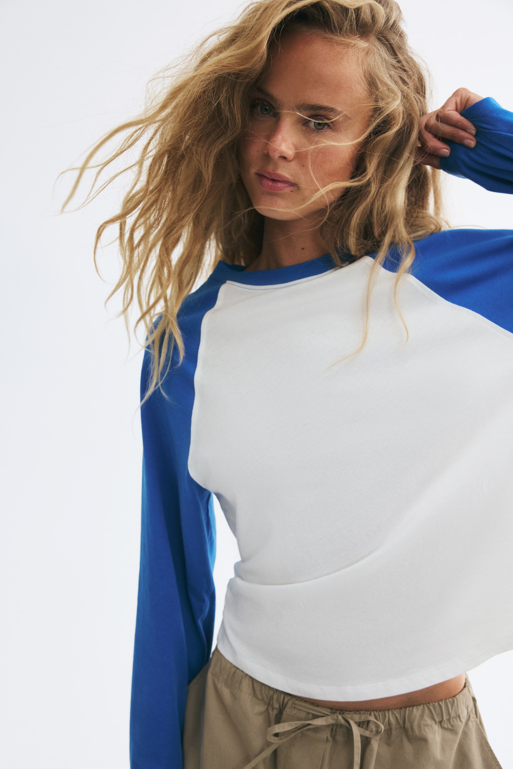 Raglan-Sleeved Cotton Top