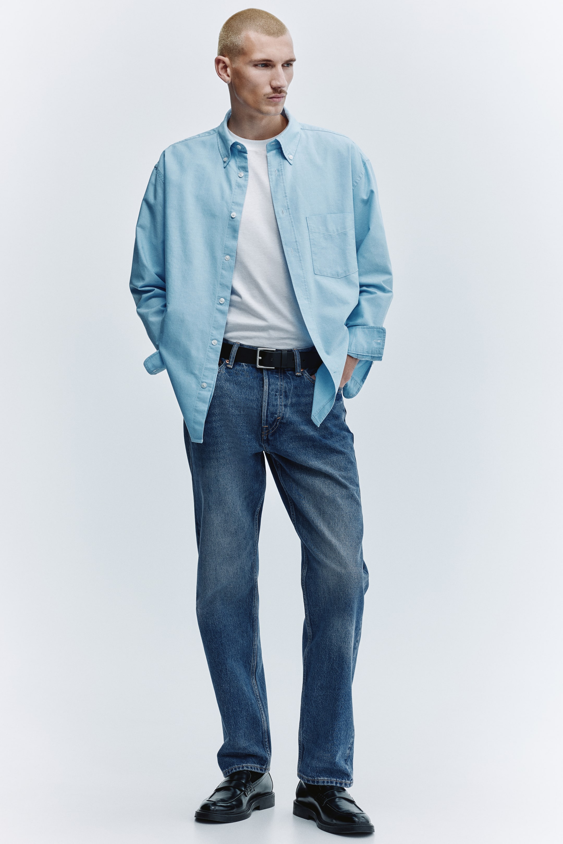 Ver imagen más grande: Original Straight Jeans - Azul medio - HOMBRE | H&M ES 1