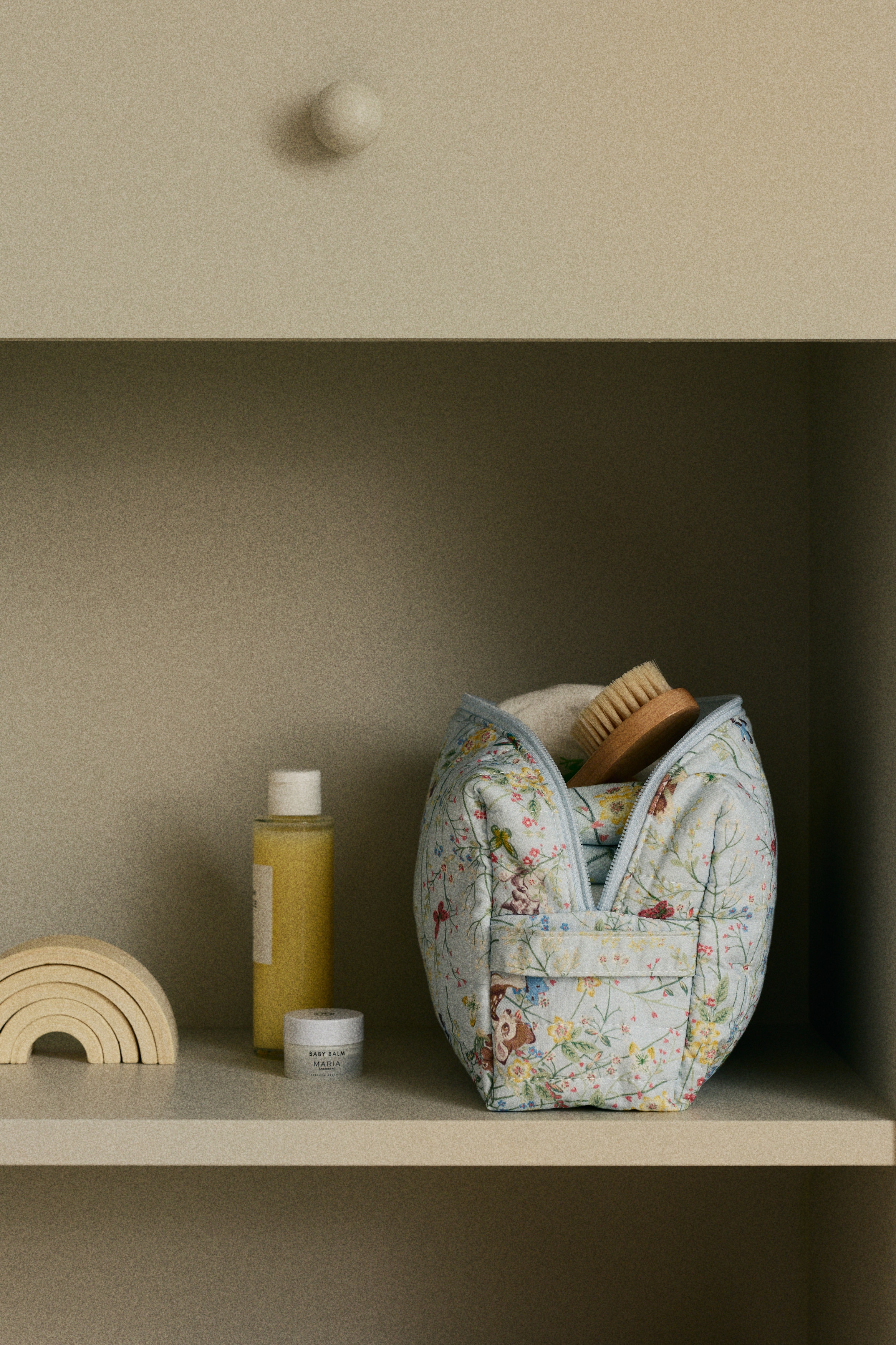 Quiltet stelleveske i bomull - Lys blå/Bambi/Hvit/Bambi