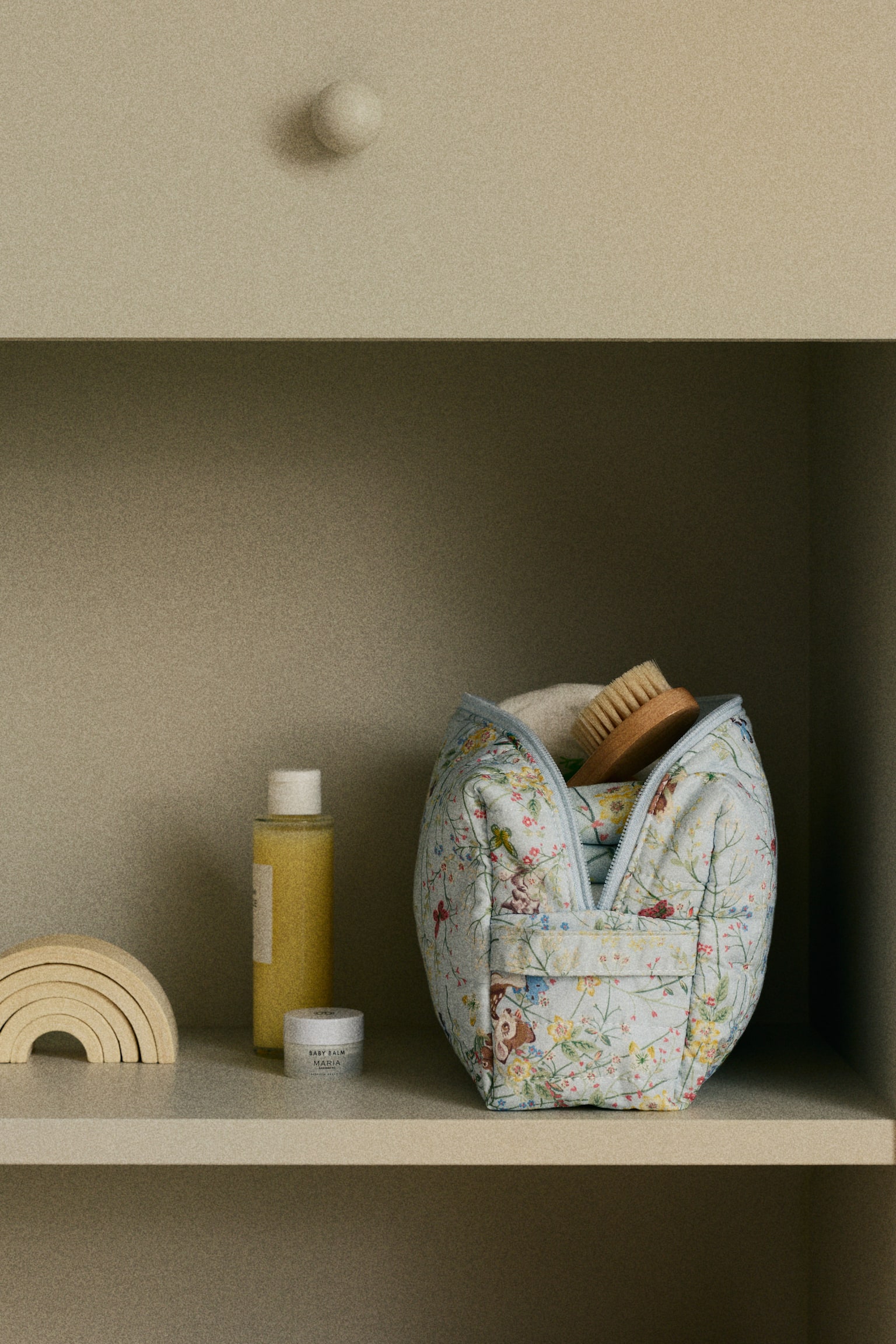 Quilted cotton changing bag - Light blue/Bambi/White/Bambi - 2