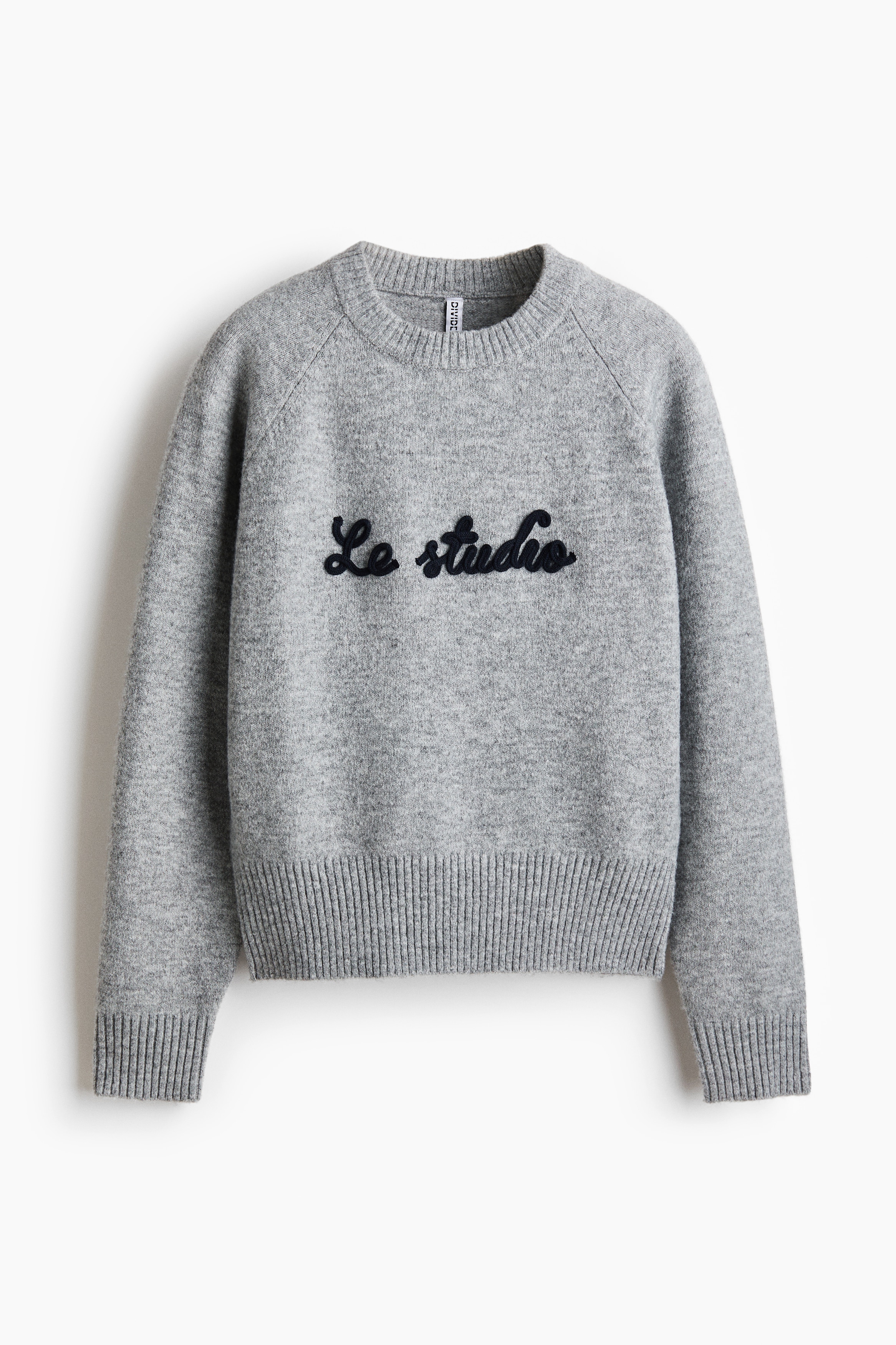 Appliquéd jumper - Light grey marl/Le Studio