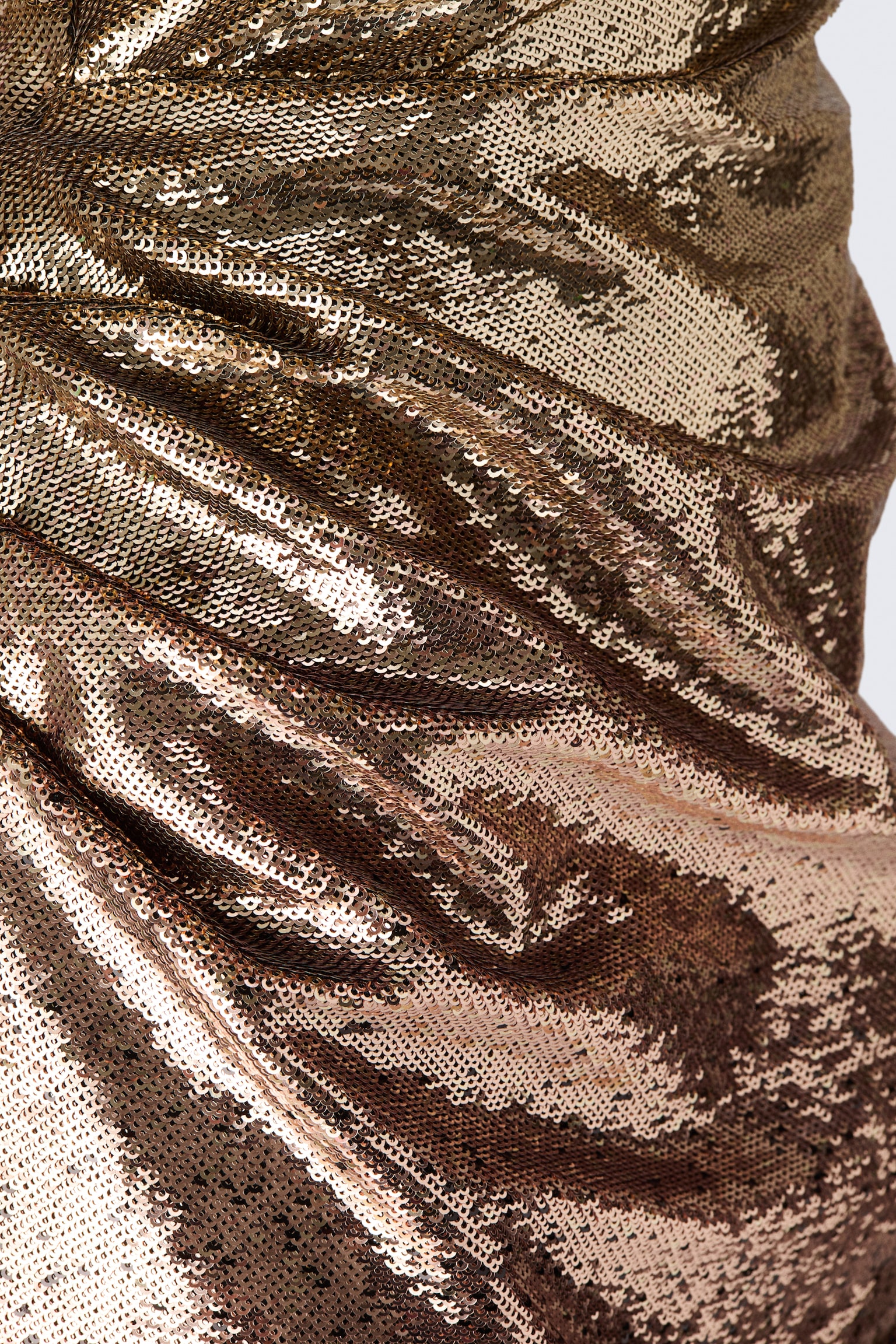 Женское платье H&M Sequined Bandeau, цвет: Золотой / Чёрный — фото 4