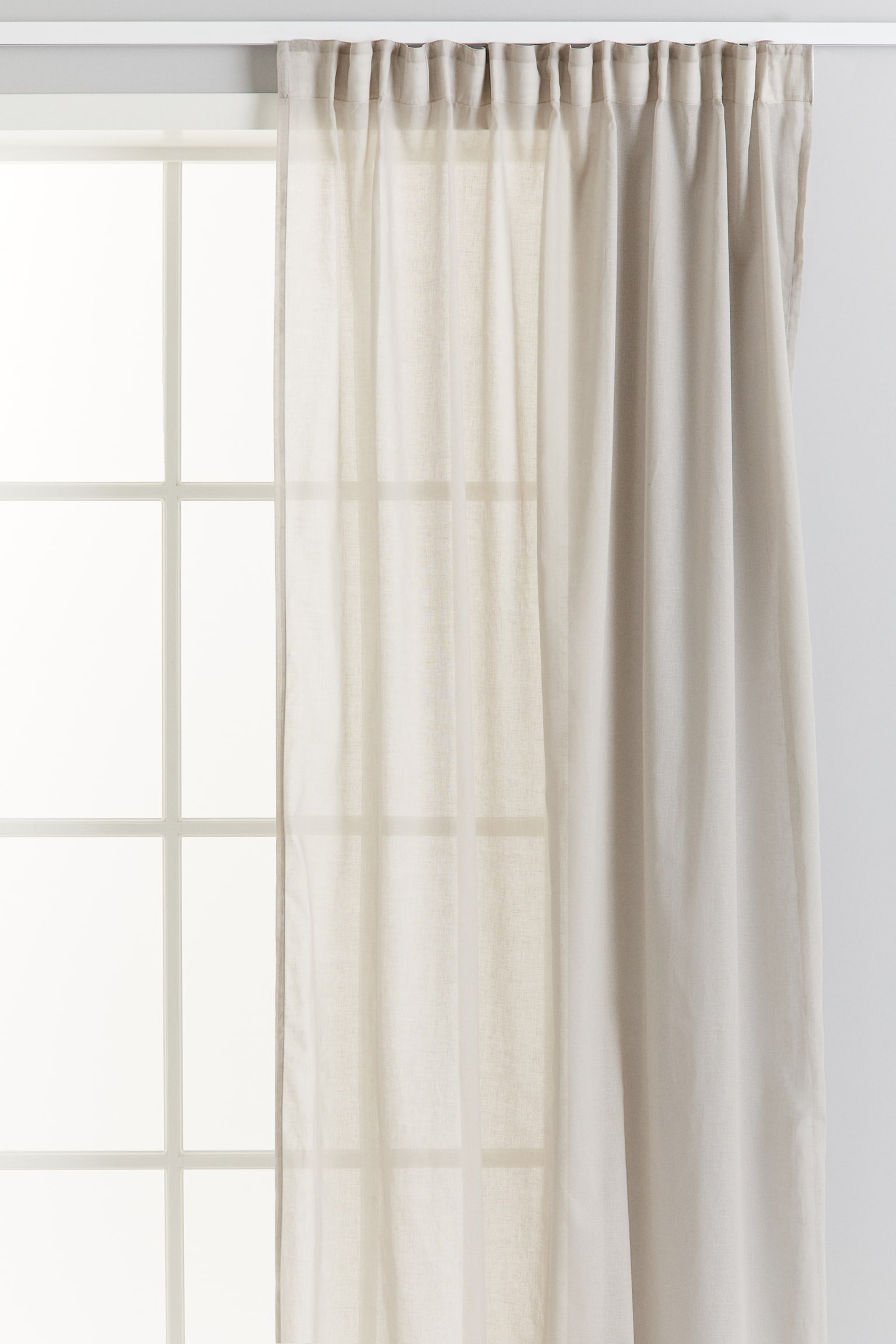 2-pack airy multiway curtains - Light beige/Yellow/Light brick red/Mole - 4