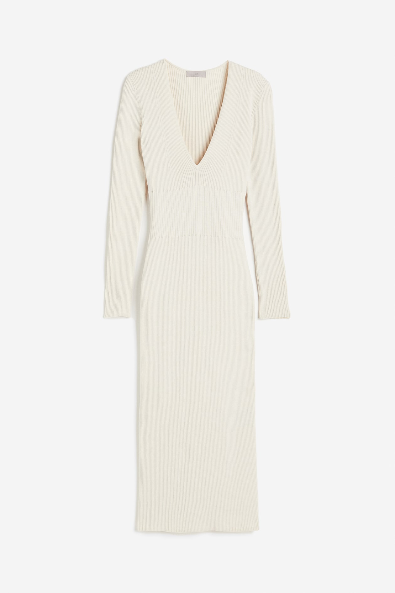 Women's Light beige Rib-knit Bodycon Dress | H&M US Women's Light beige Rib-knit Bodycon Dress | H&M US