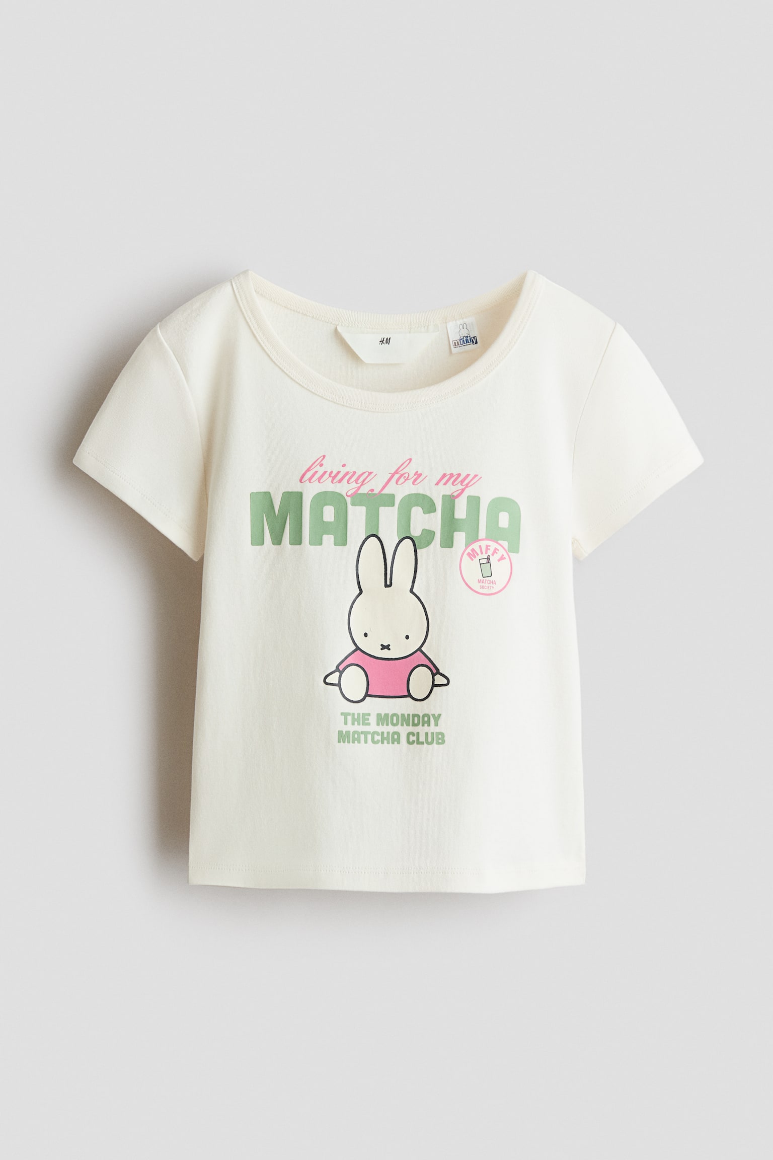 Bavlnené tričko s tlačeným motívom - Krémová/Miffy/Biela/Snoopy