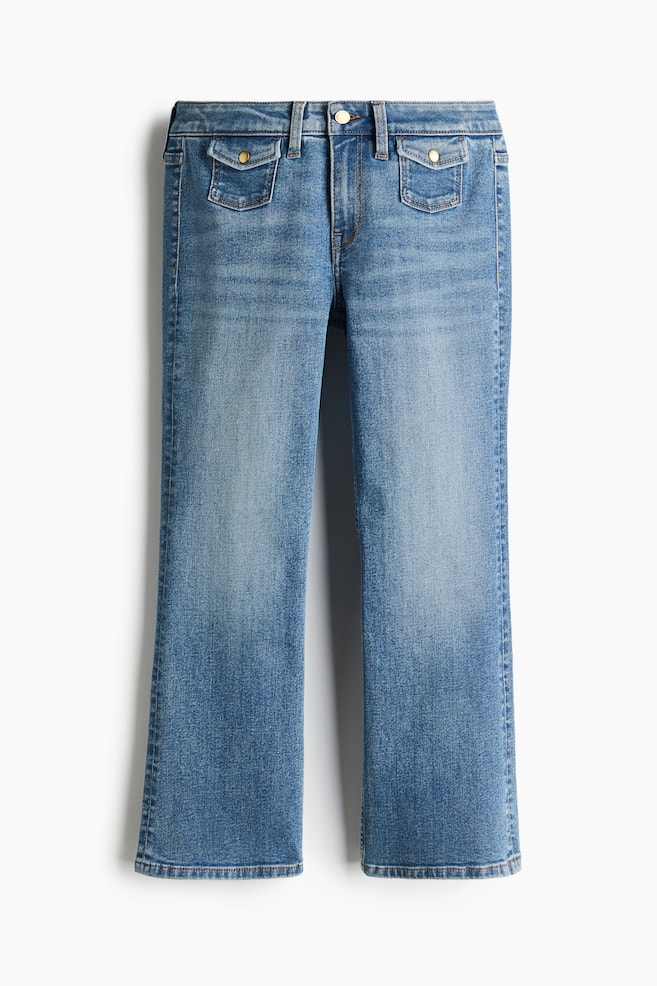 Flared Low Ankle Jeans - Light denim blue - 1