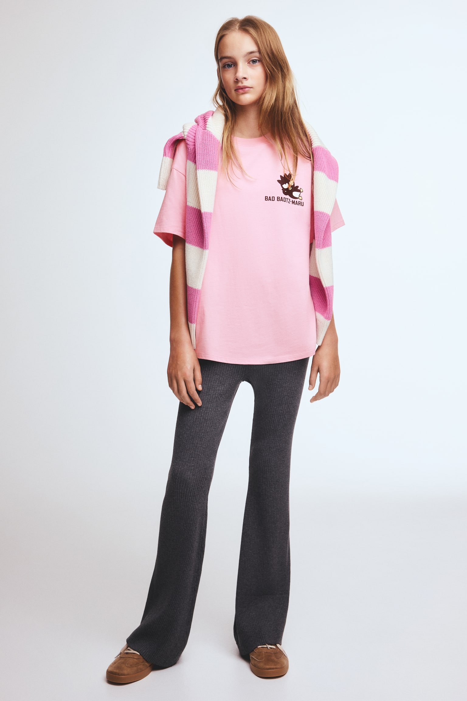 Playera de algodón con diseño - Rosa/Badtz-Maru/Rosa claro/Miffy/Morado/SmileyWorld®/Beige oscuro/SmileyWorld®/Blanco/Hello Kitty/Rosa claro/My Melody/Rosa claro/Mickey Mouse - 4