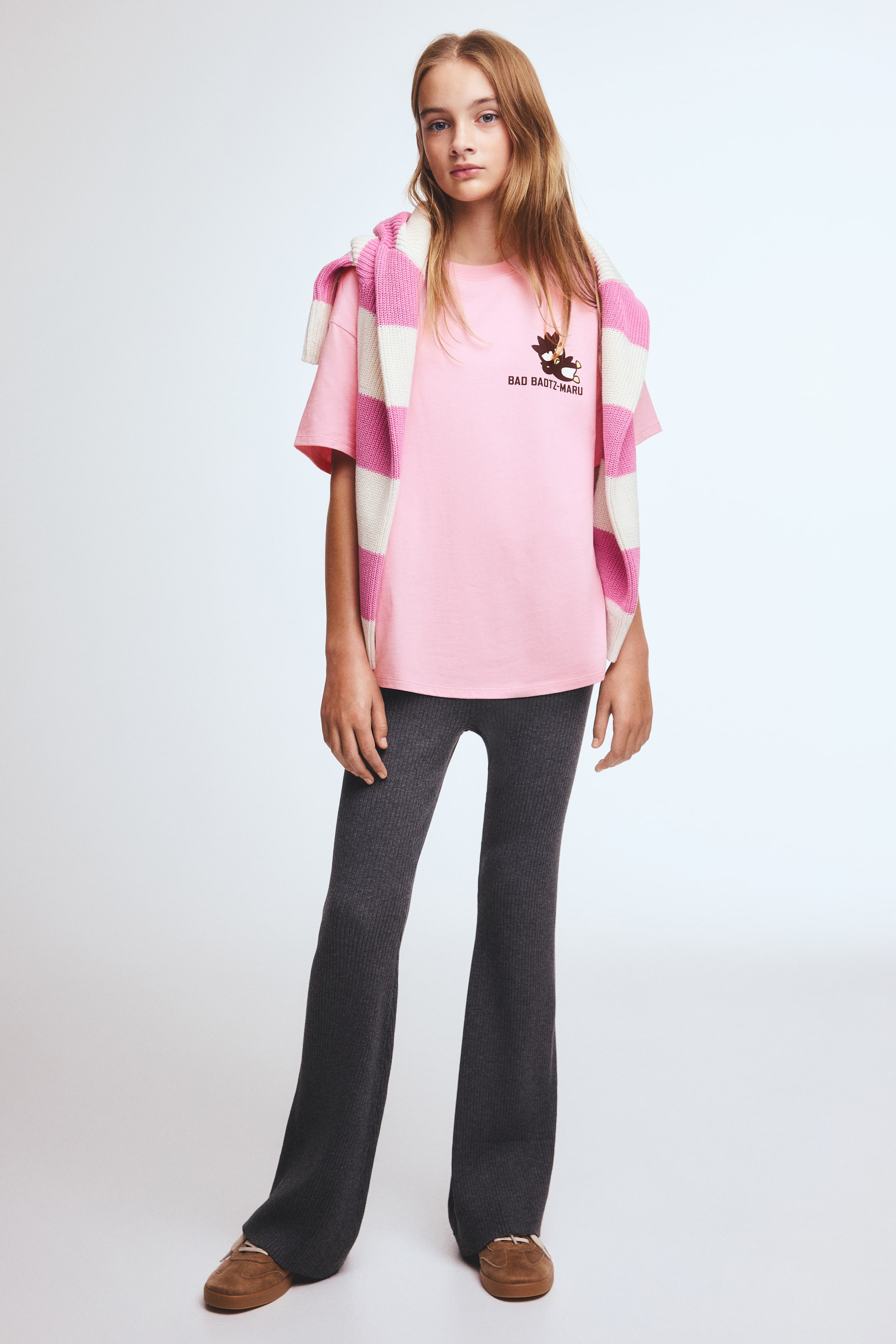 Ampliar la imagen: Playera de algodón con diseño - Rosa/Badtz-Maru - Kids | H&M MX 2