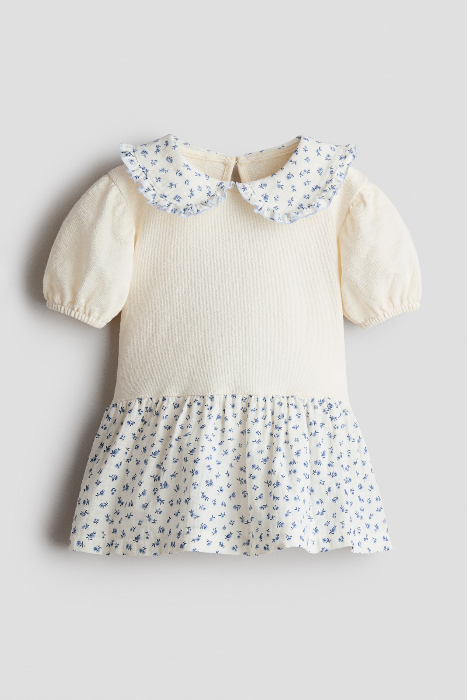 Muslin-skirt cotton dress - Cream/Floral