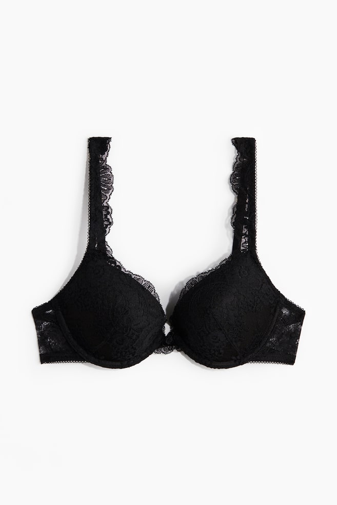 Lace push-up bra - Black - 1