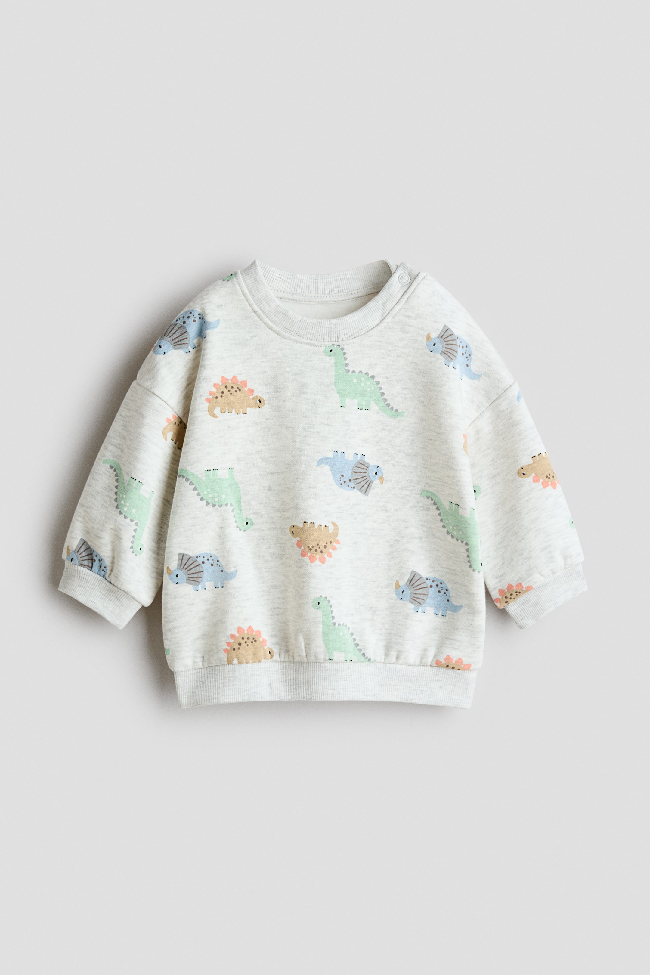 View larger image: Printed Sweatshirt - Light gray/dinosaurs - Kids | H&M US 1