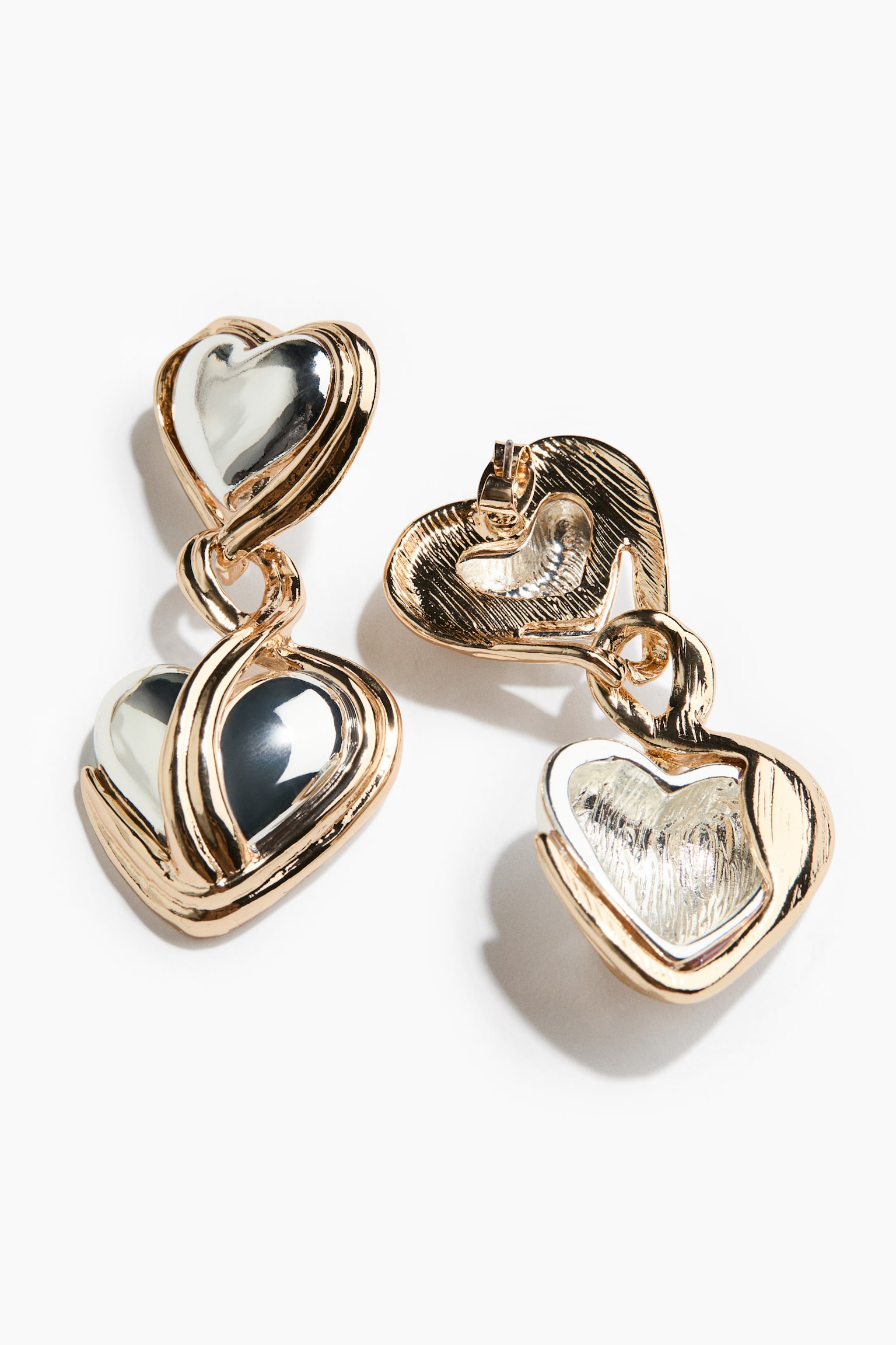 Boucles d'oreilles bicolores - Doré/argenté - 3