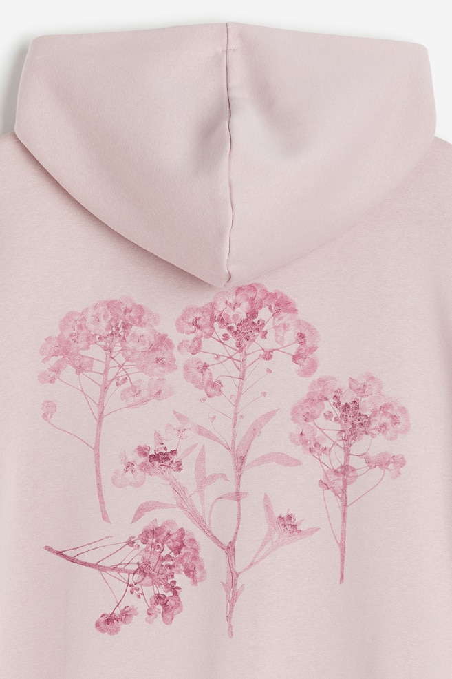 Relaxed Fit Printed hoodie - Light pink/Cream/Orchids/Brown/Landscape/Cream/Clouds - 8