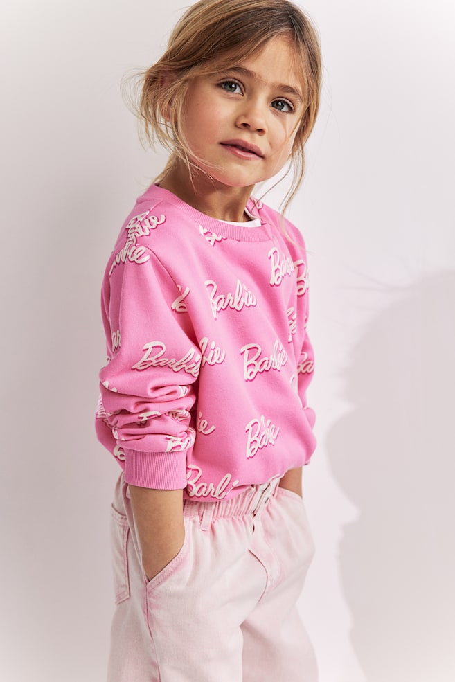Sweatshirt med tryck - Rosa/Barbie/Mintgrön/Den lilla sjöjungfrun/Lila/Hello Kitty/Vit/Mimmi Pigg/dc/dc - 2