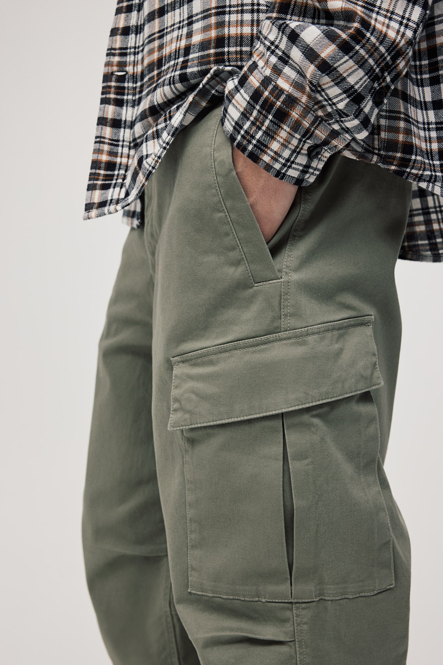 Regular Fit Cargo trousers - Sage green/Beige/Light grey - 3