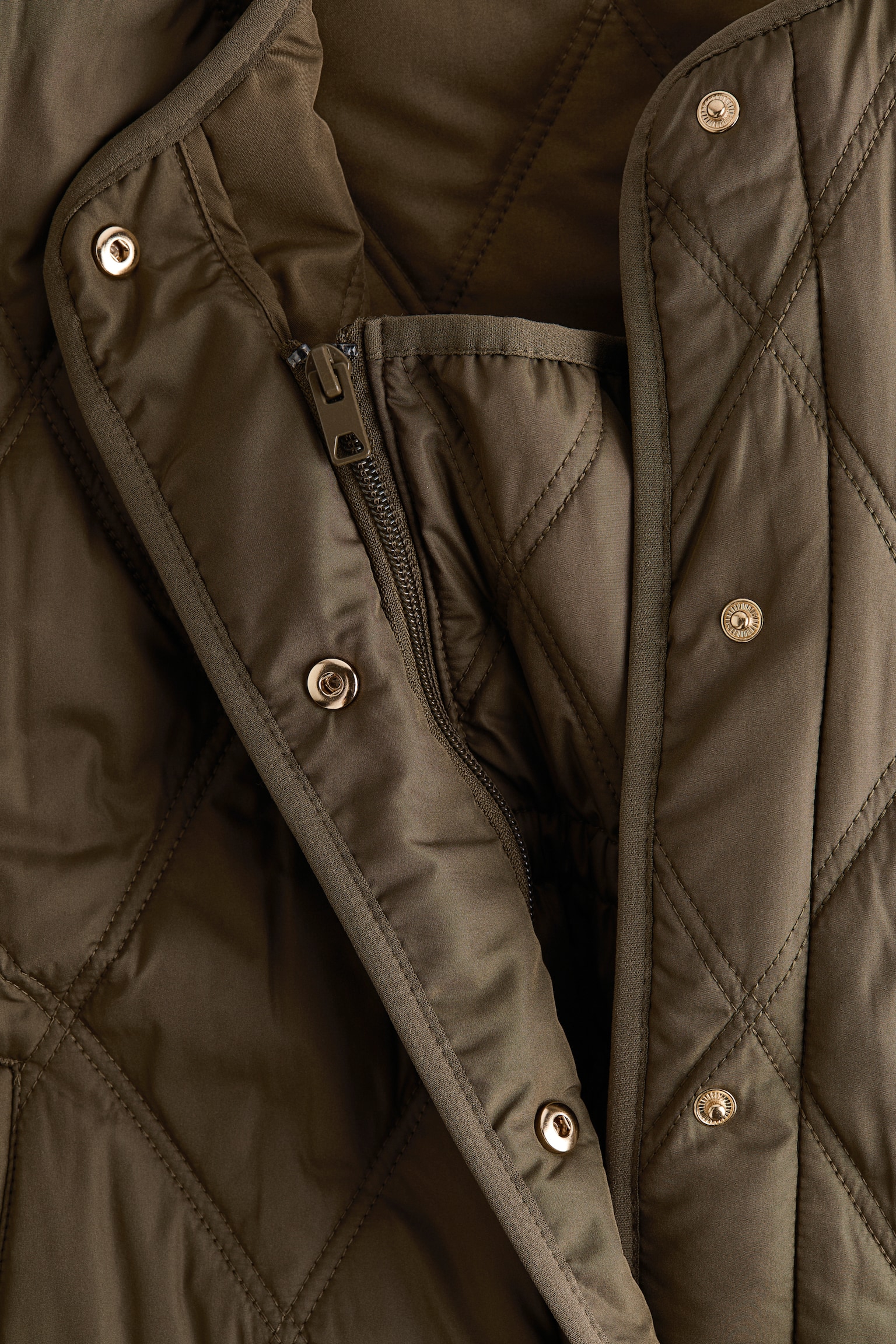 MAMA Before & After Quilted babywearing jacket - Dark khaki green/Cream - 5