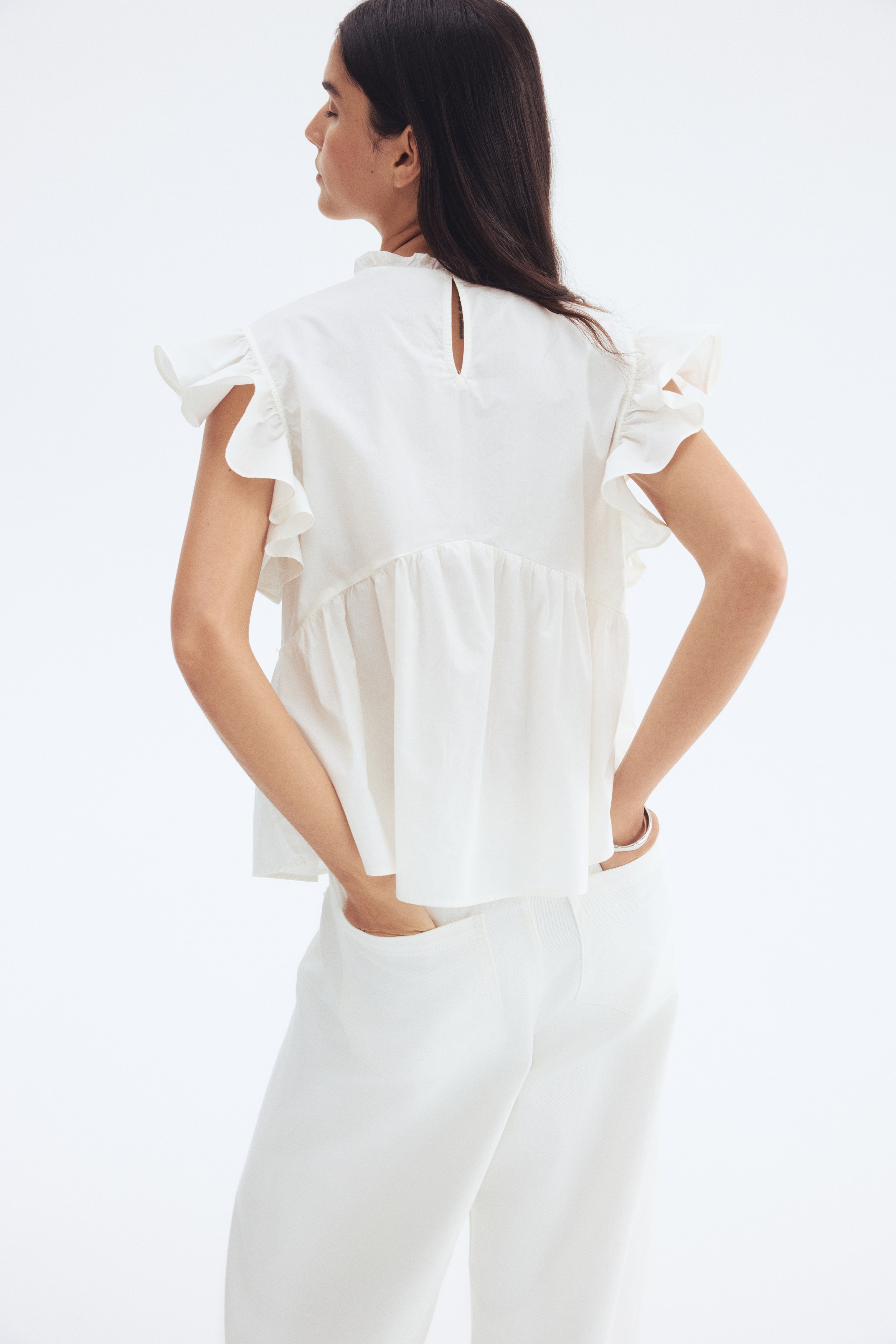 Embroidered cotton blouse