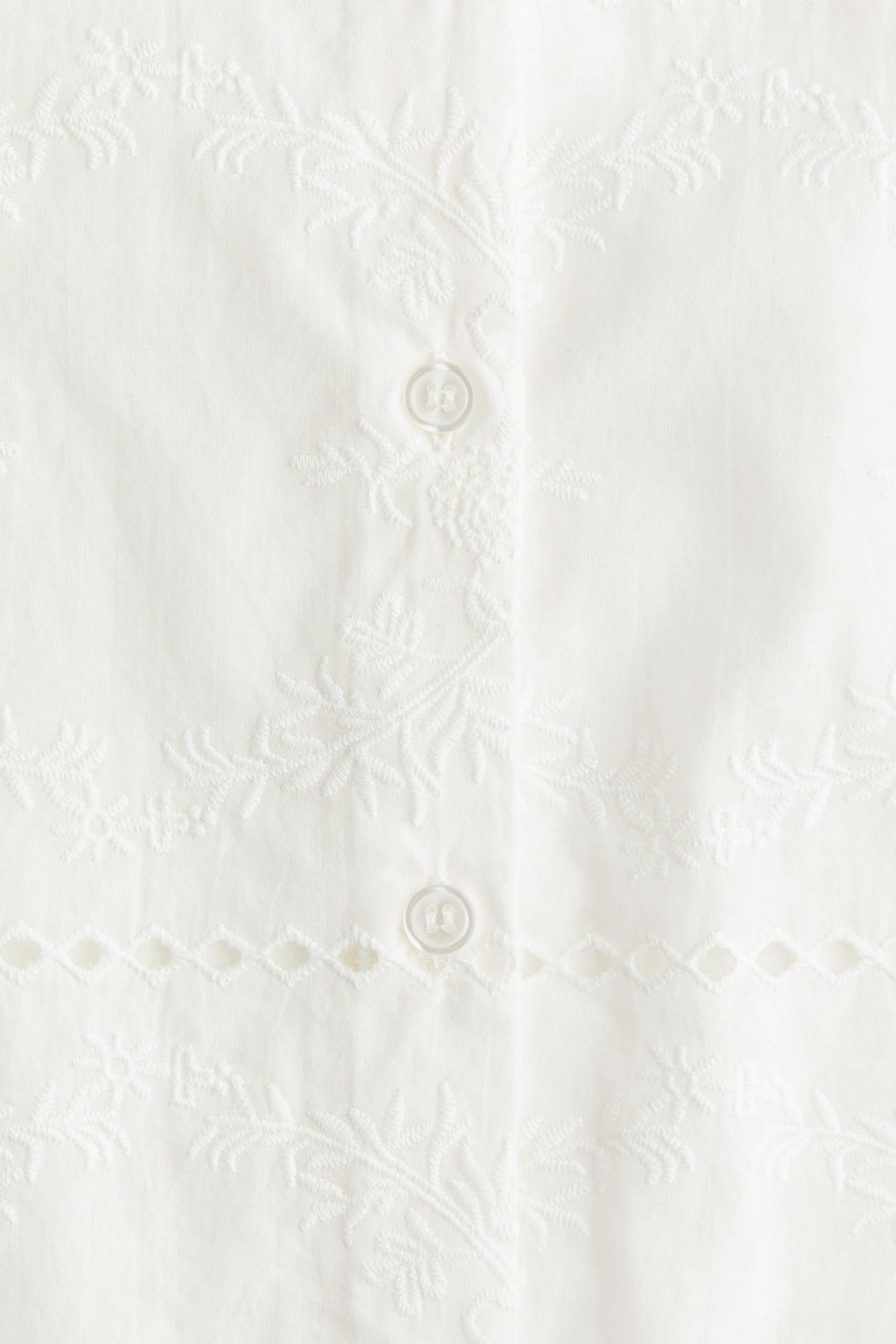 Embroidered blouse - White - 5